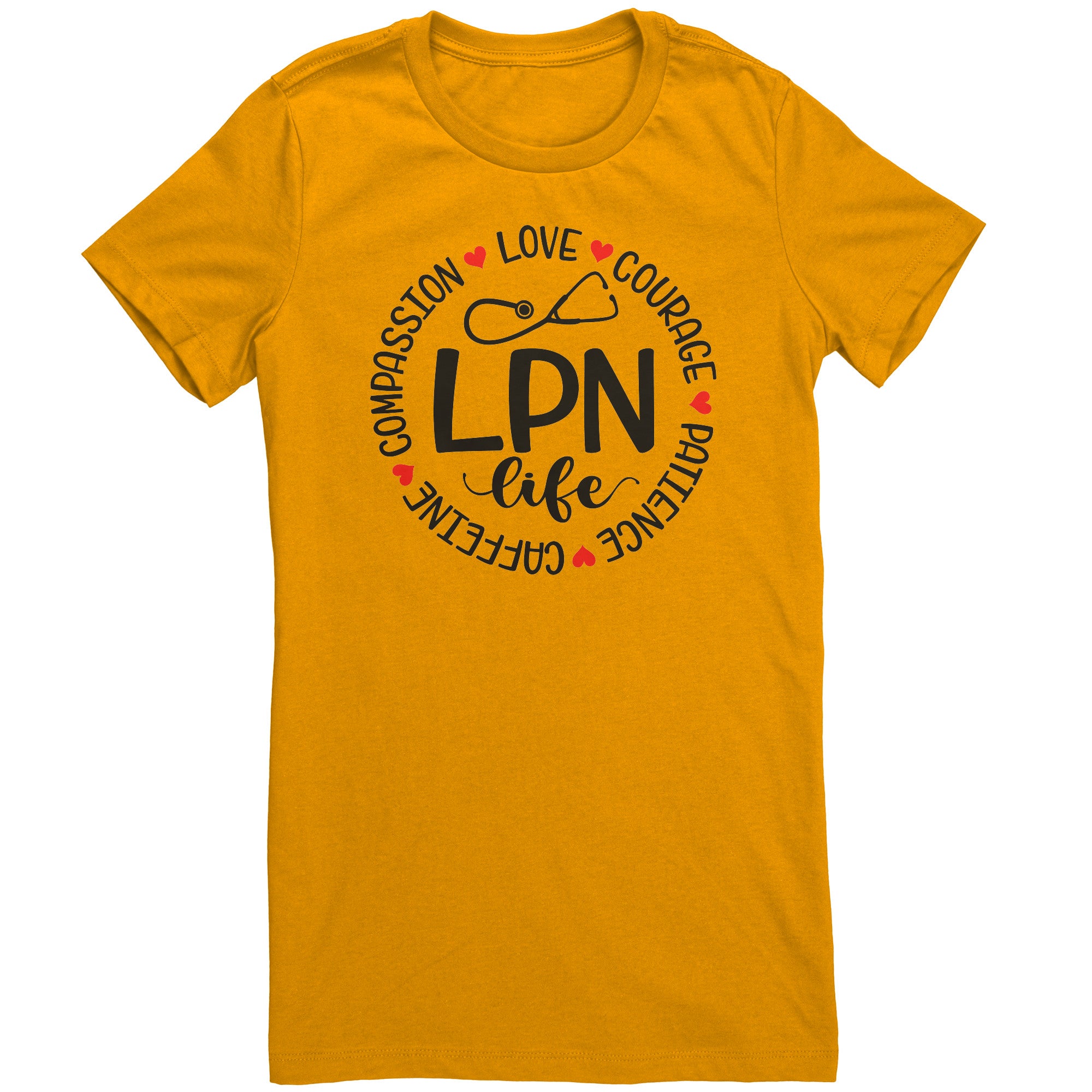 LPN Life Circle Women's Crew Neck T-Shirt - Inspiring Nursing Tee with Essential Qualities
