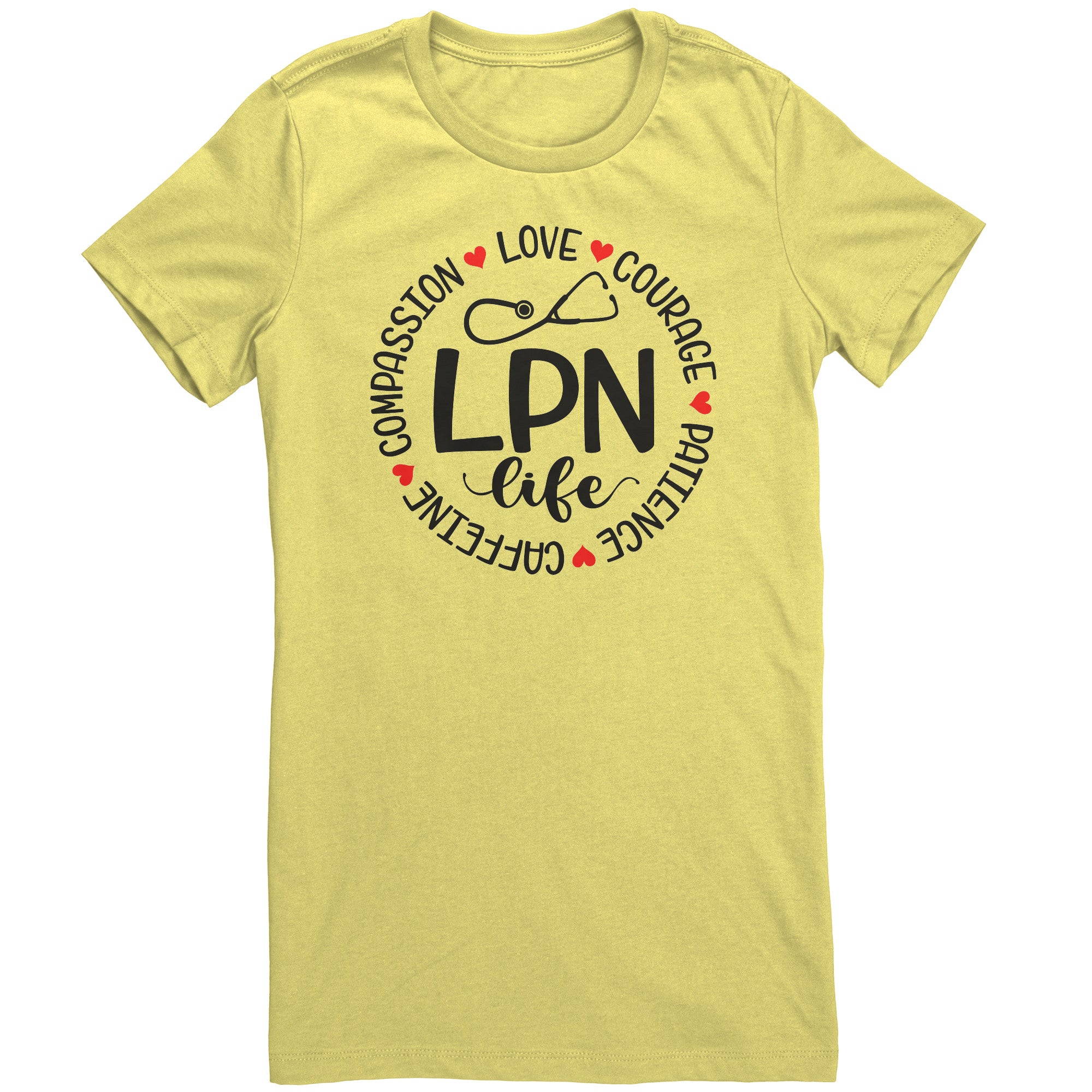 LPN Life Circle Women's Crew Neck T-Shirt - Inspiring Nursing Tee with Essential Qualities
