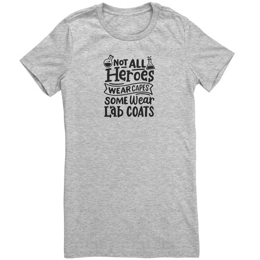 Lab Coat Heroes Women's Crew Neck T-Shirt - Empowering Cotton Tee for Science Lovers