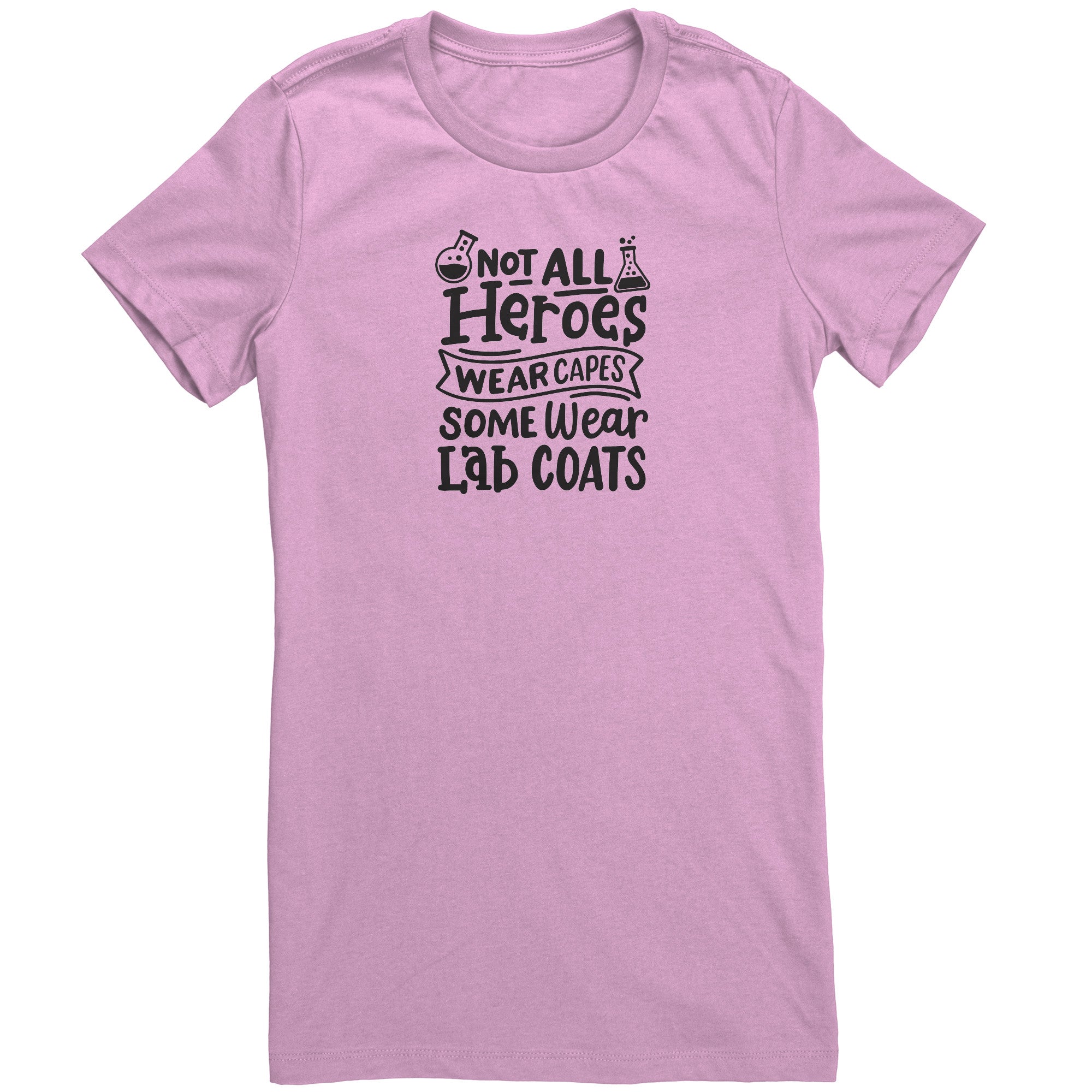 Lab Coat Heroes Women's Crew Neck T-Shirt - Empowering Cotton Tee for Science Lovers