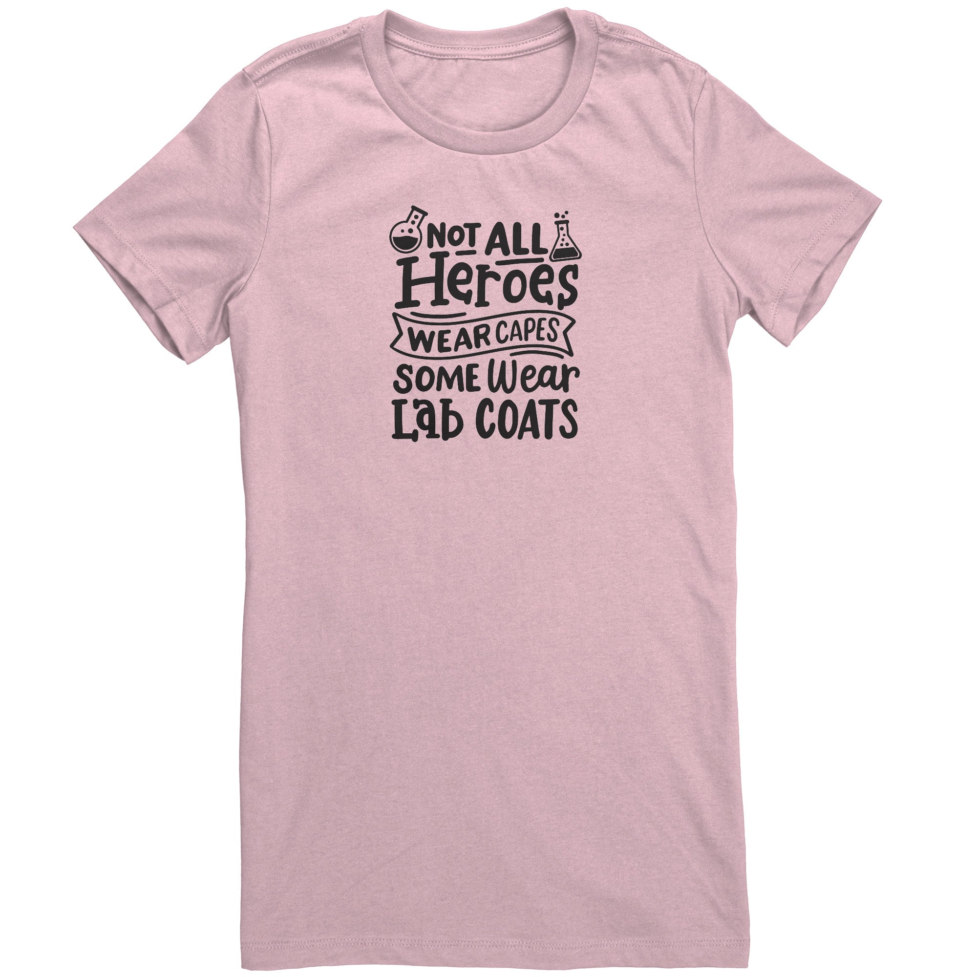 Lab Coat Heroes Women's Crew Neck T-Shirt - Empowering Cotton Tee for Science Lovers