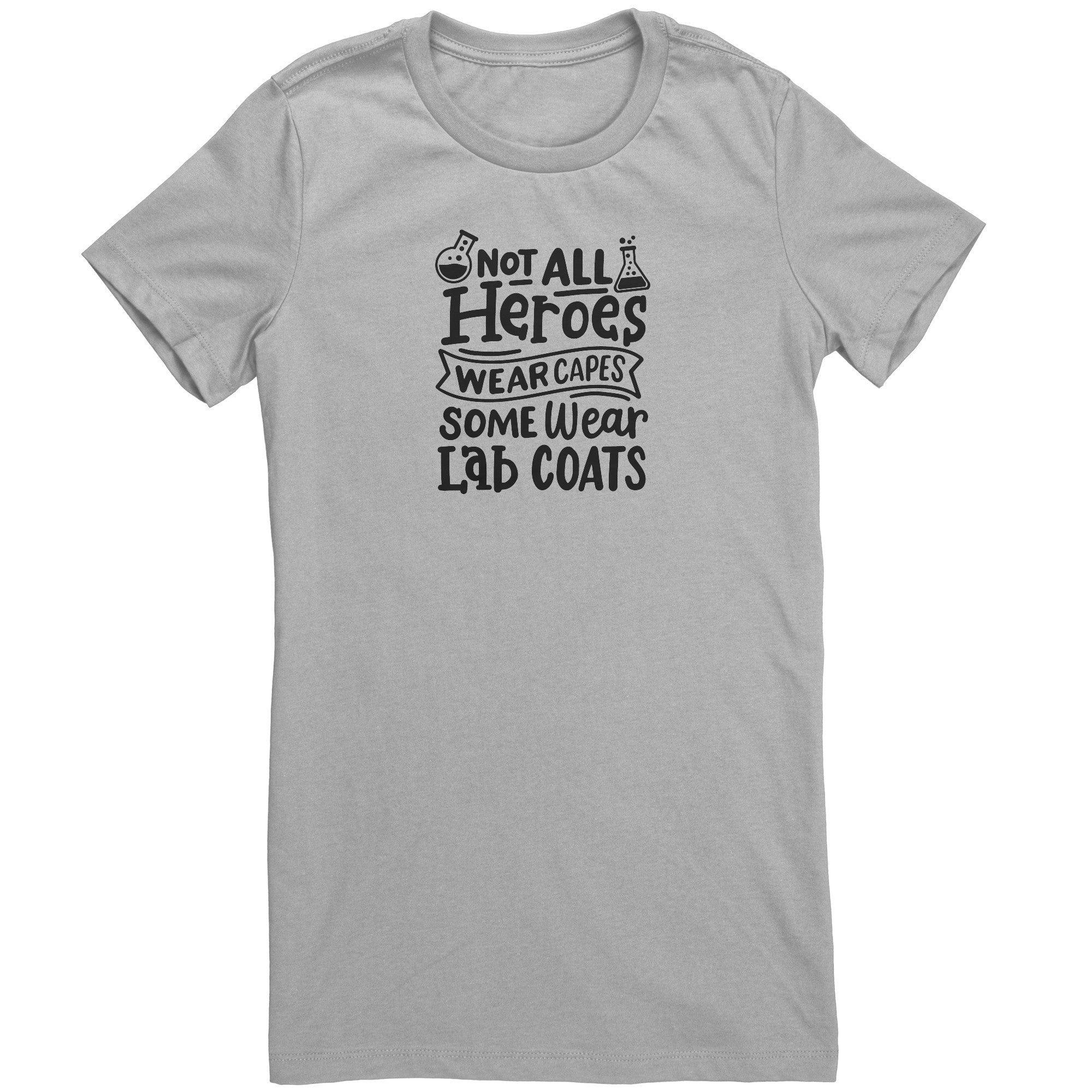 Lab Coat Heroes Women's Crew Neck T-Shirt - Empowering Cotton Tee for Science Lovers