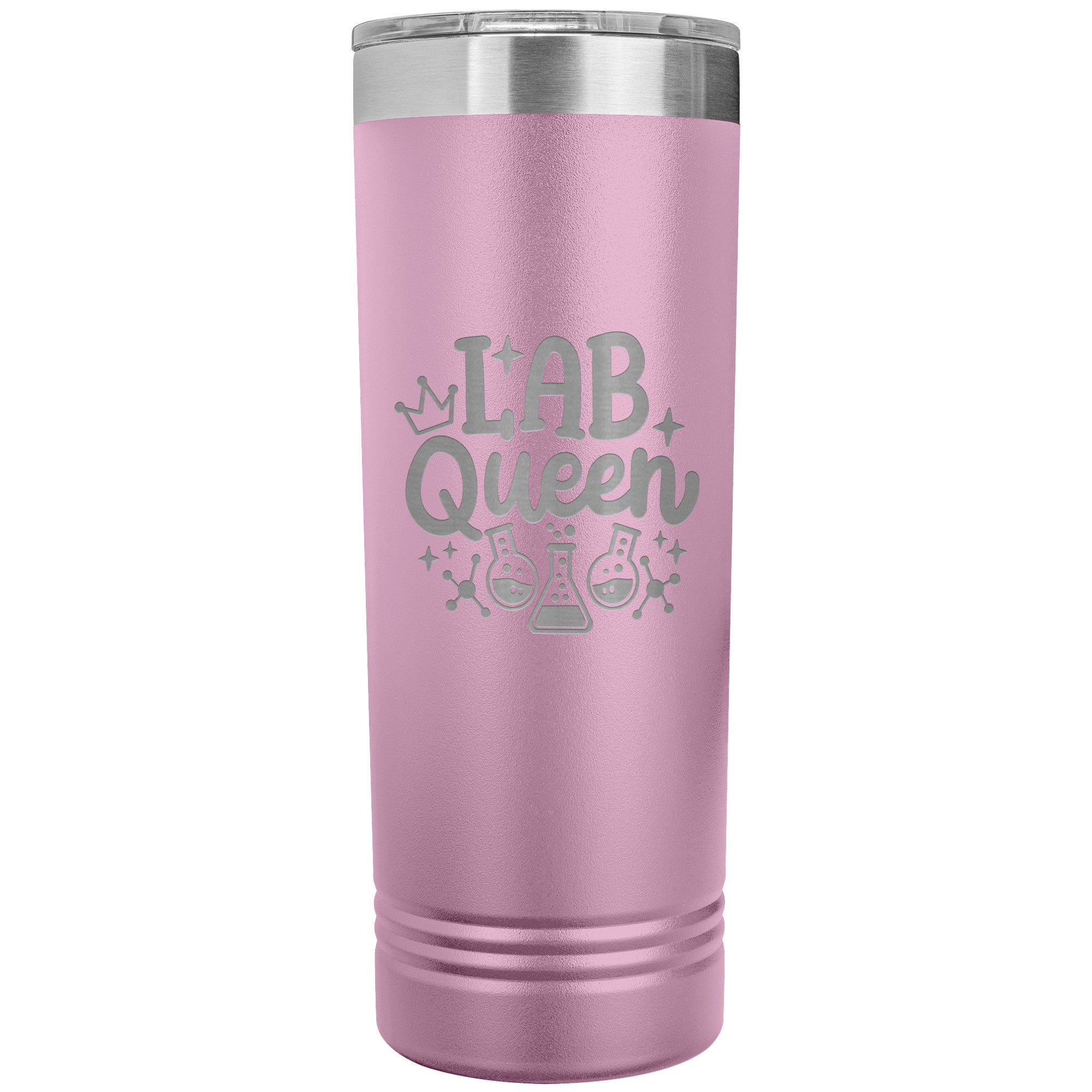 Lab Queen 22 oz Skinny Tumbler - Elegant Stainless Steel Insulated Mug for Laboratory Professionals