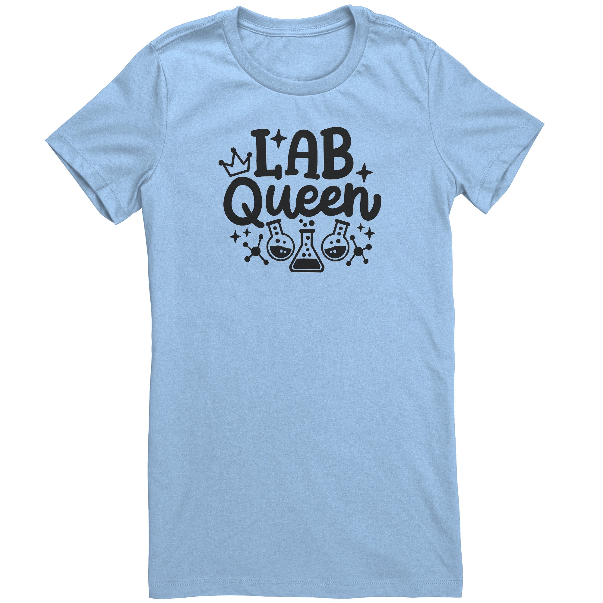 Lab Queen Women's Crew Neck T-Shirt - Chic and Comfortable with Vial Graphics