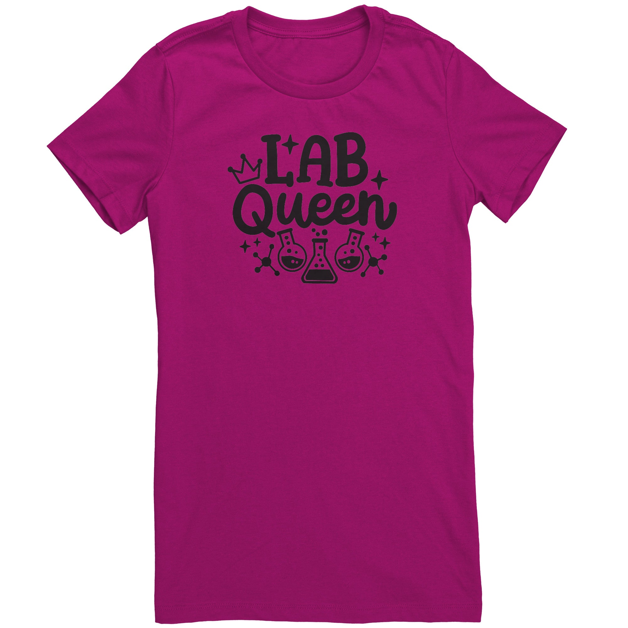 Lab Queen Women's Crew Neck T-Shirt - Chic and Comfortable with Vial Graphics