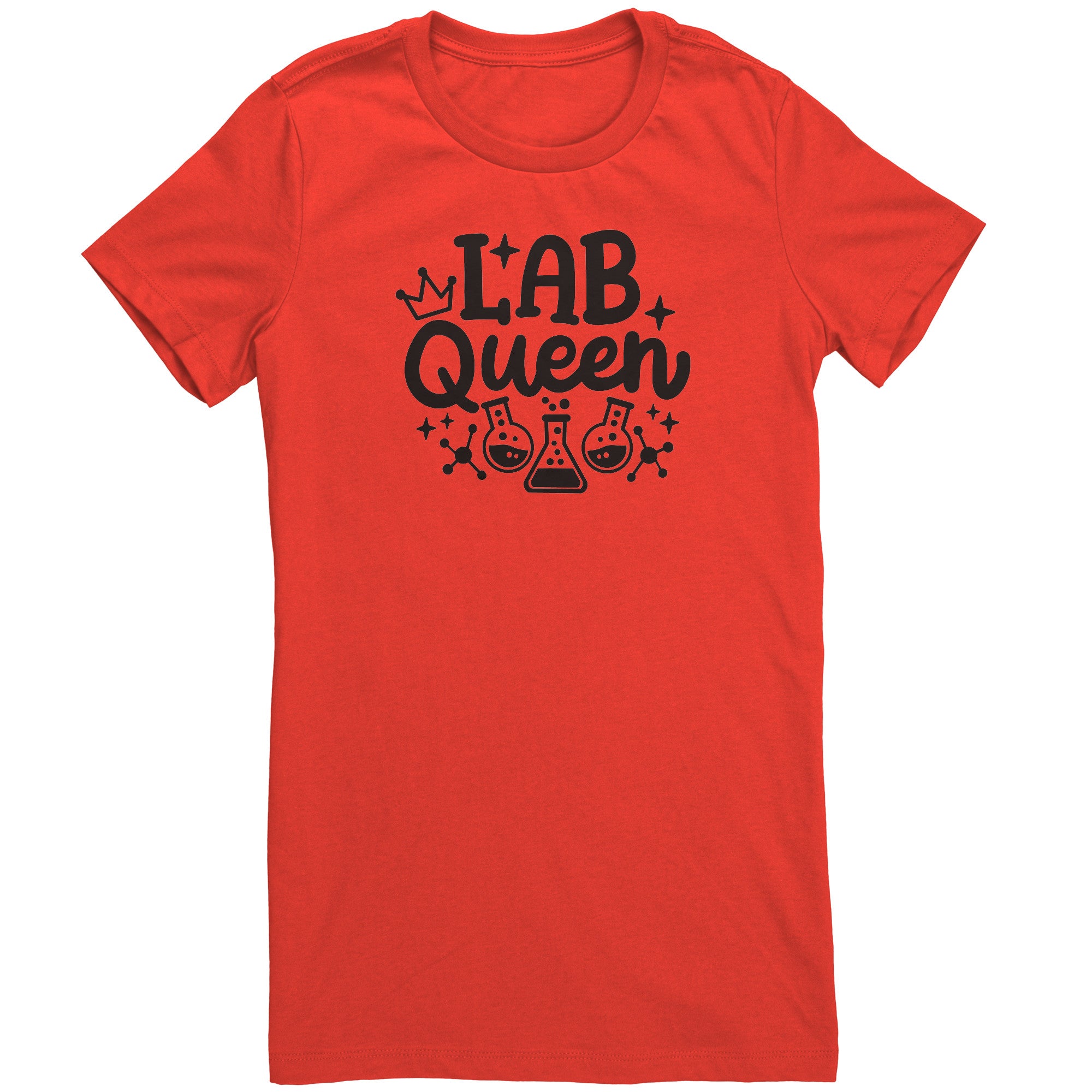 Lab Queen Women's Crew Neck T-Shirt - Chic and Comfortable with Vial Graphics