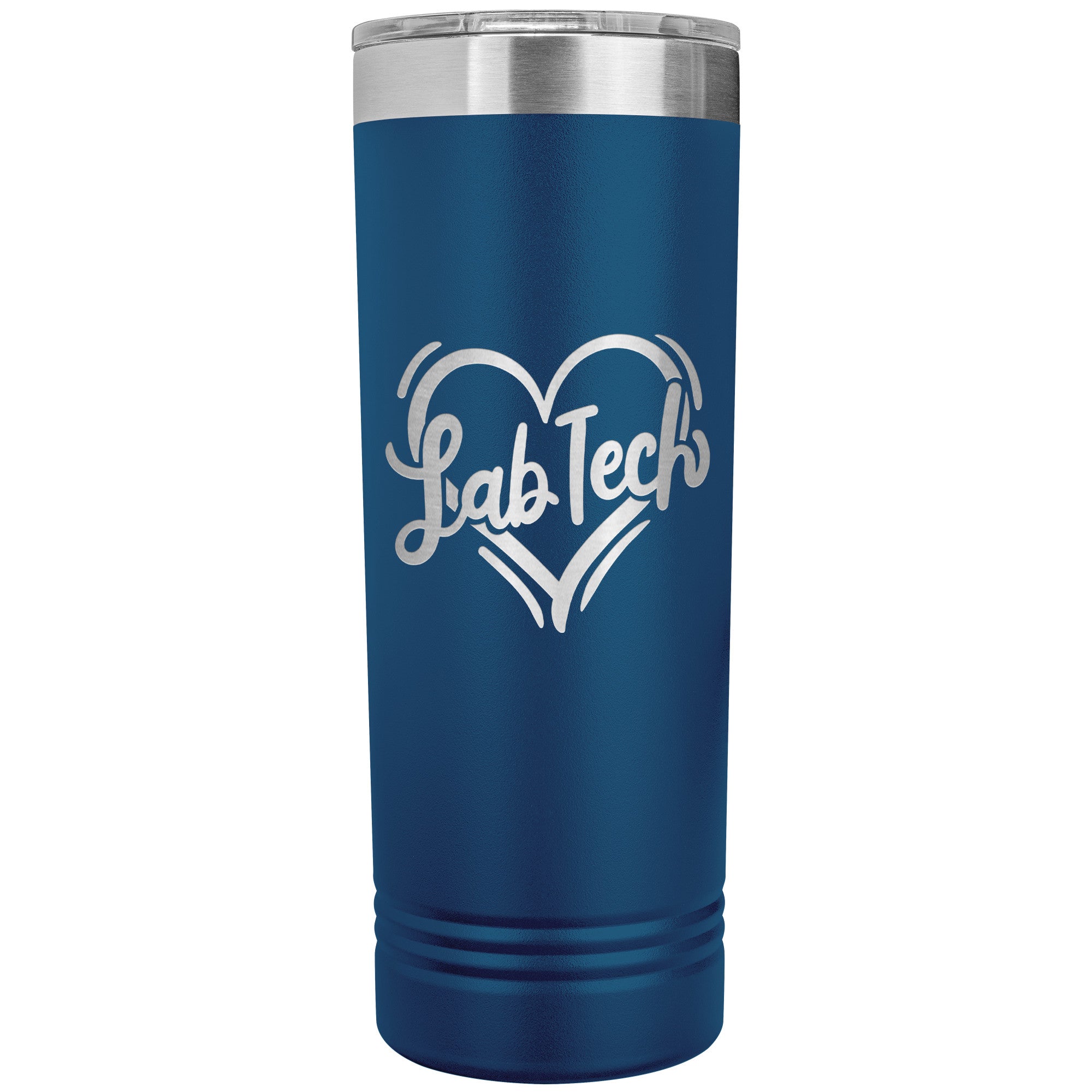 Lab Tech Heart Design 22 oz Skinny Tumbler - Durable Stainless Steel, Insulated Travel Mug for Laboratory Technicians