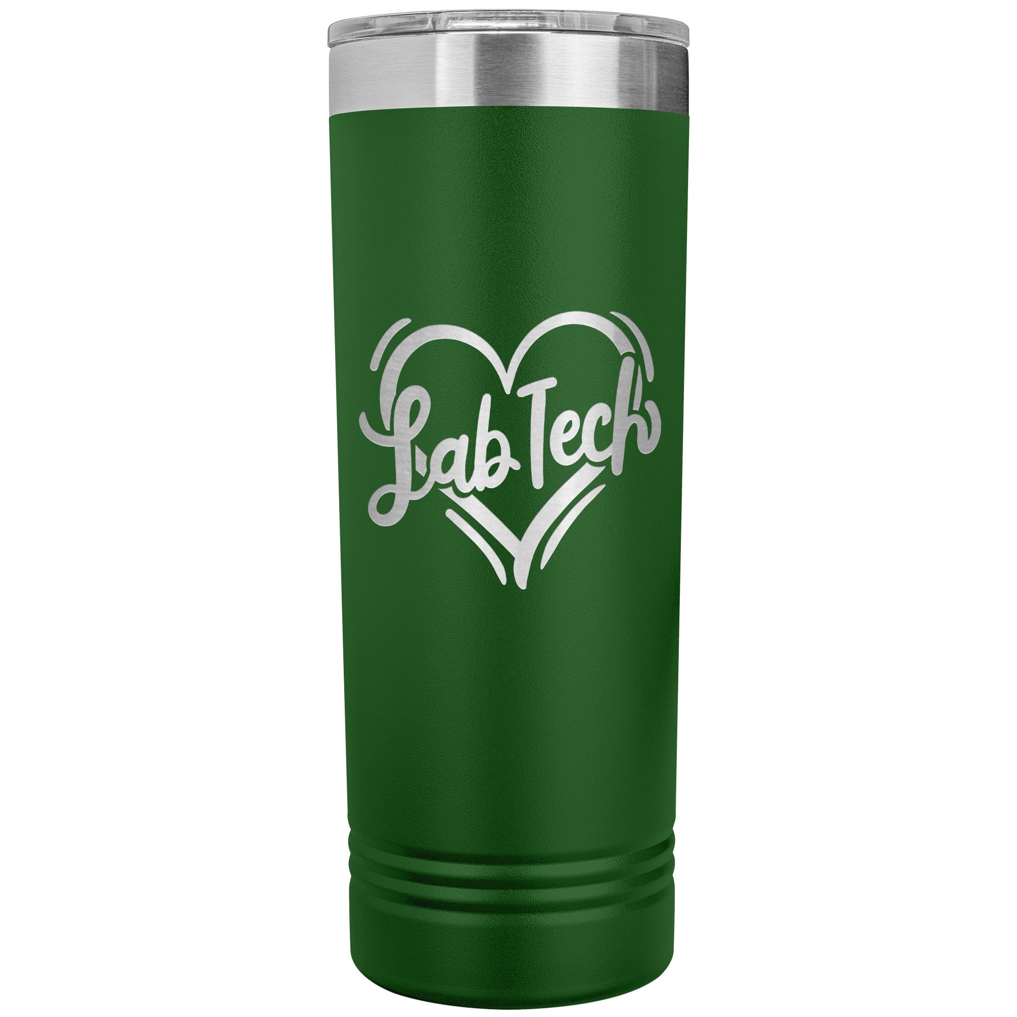 Lab Tech Heart Design 22 oz Skinny Tumbler - Durable Stainless Steel, Insulated Travel Mug for Laboratory Technicians