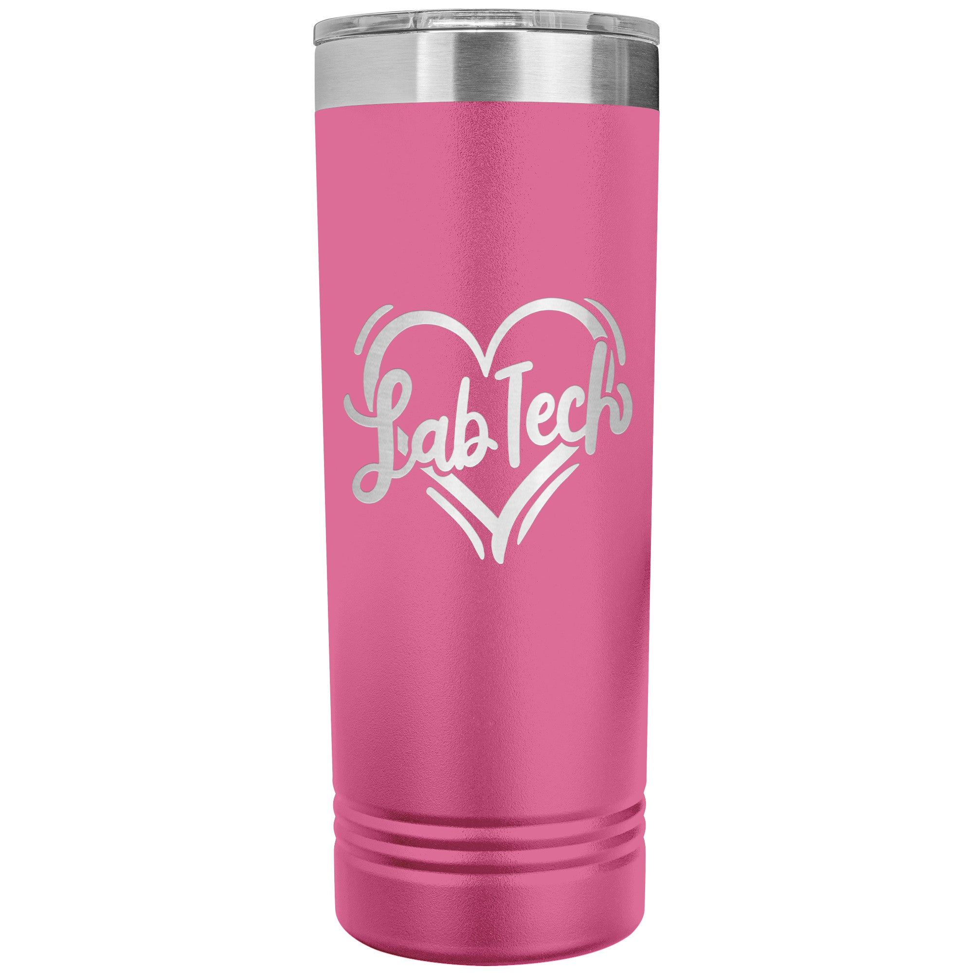 Lab Tech Heart Design 22 oz Skinny Tumbler - Durable Stainless Steel, Insulated Travel Mug for Laboratory Technicians