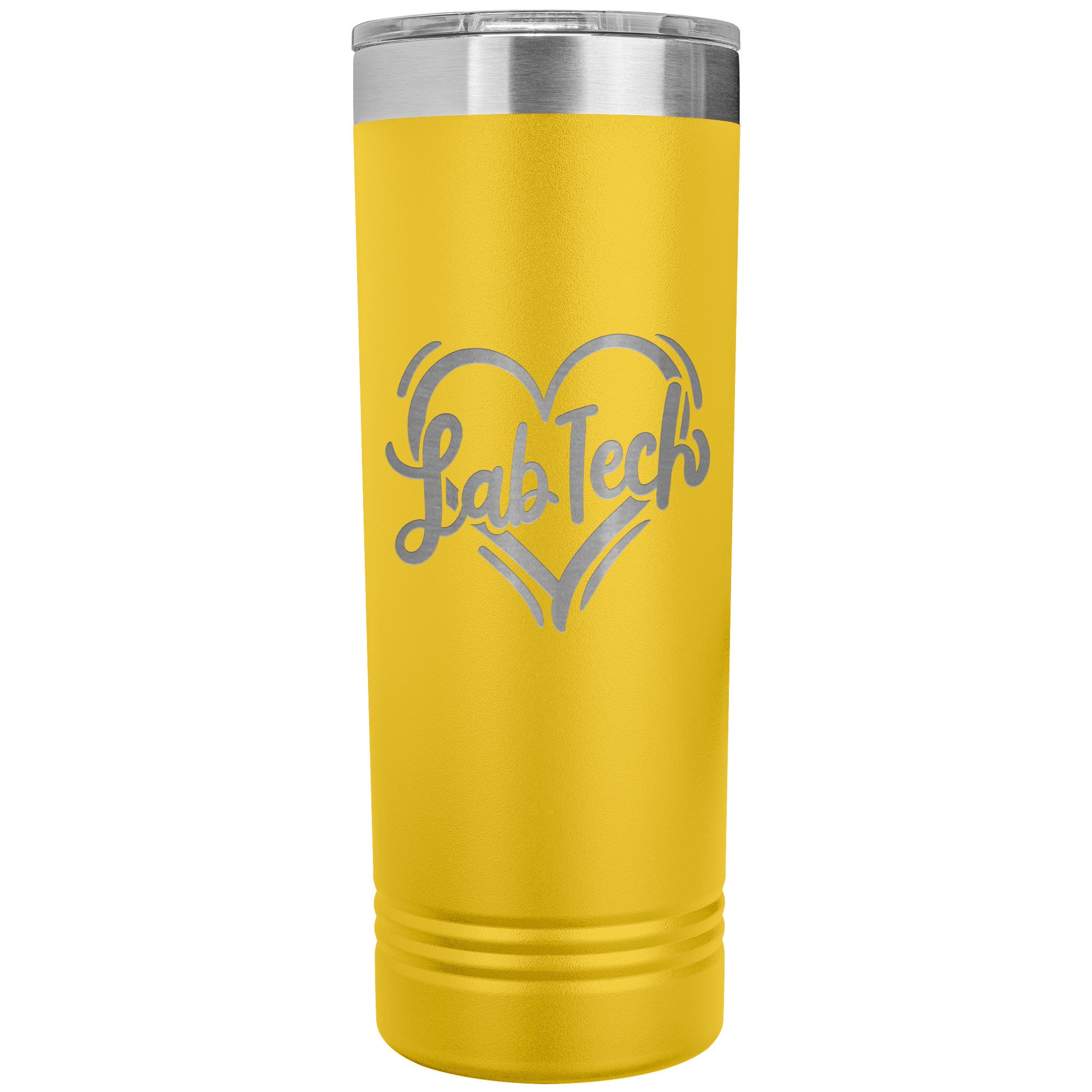 Lab Tech Heart Design 22 oz Skinny Tumbler - Durable Stainless Steel, Insulated Travel Mug for Laboratory Technicians