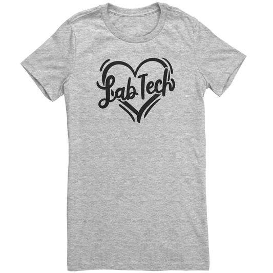 Lab Tech Heart Women's Crew Neck T-Shirt - Comfy & Stylish Cotton Tee