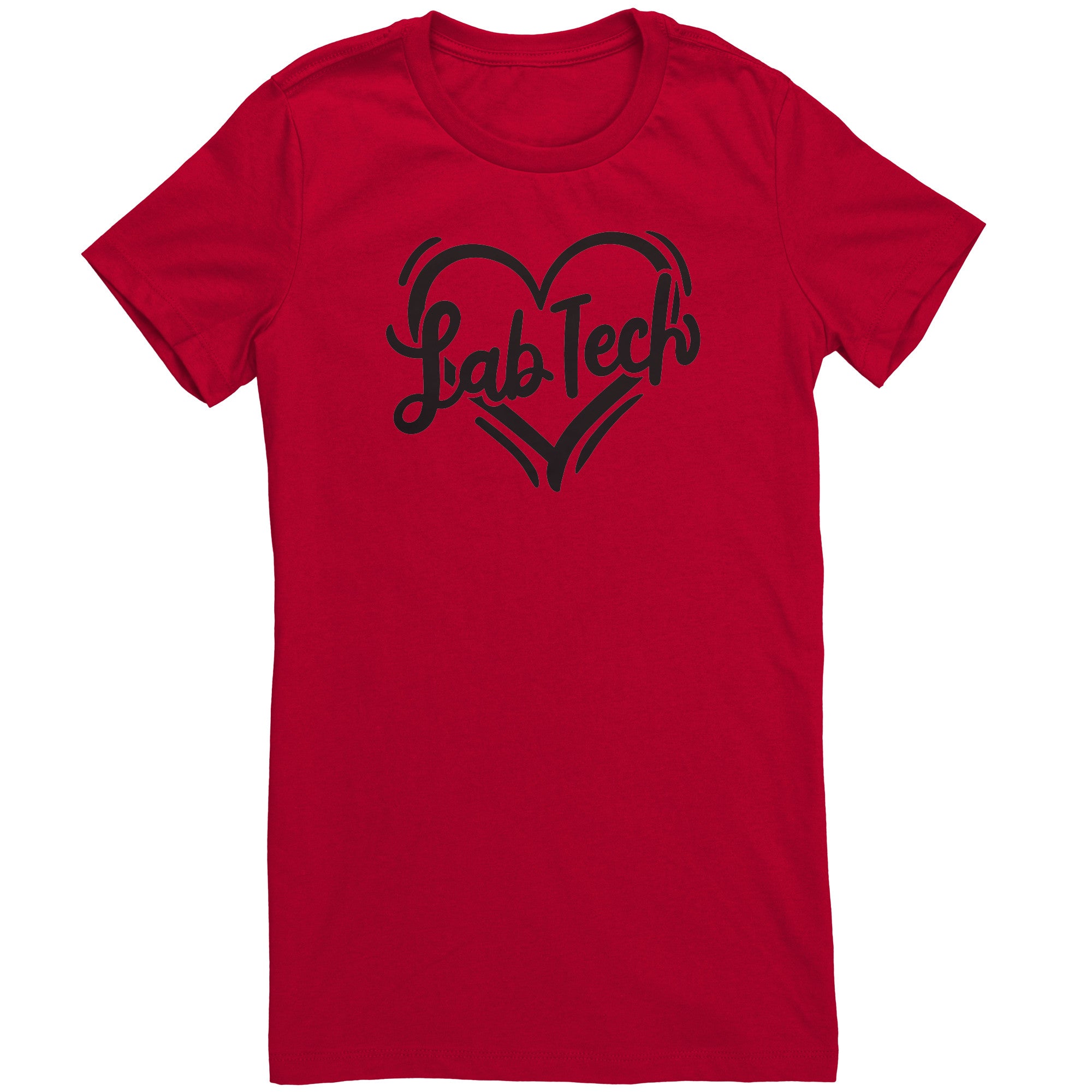 Lab Tech Heart Women's Crew Neck T-Shirt - Comfy & Stylish Cotton Tee