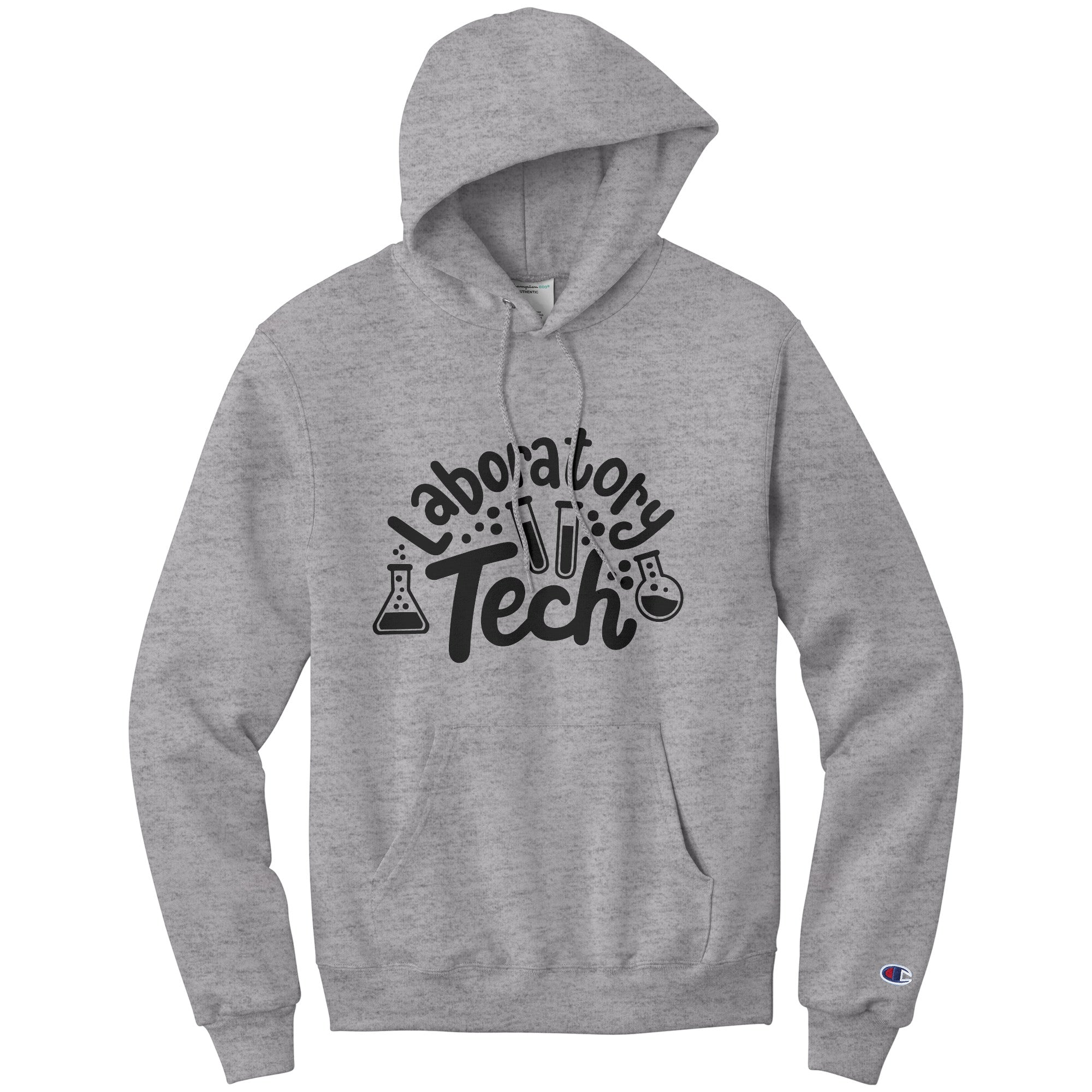 Lab Vials Themed Laboratory Tech Hoodie - Champion Enhanced, Moisture-Wicking Comfort