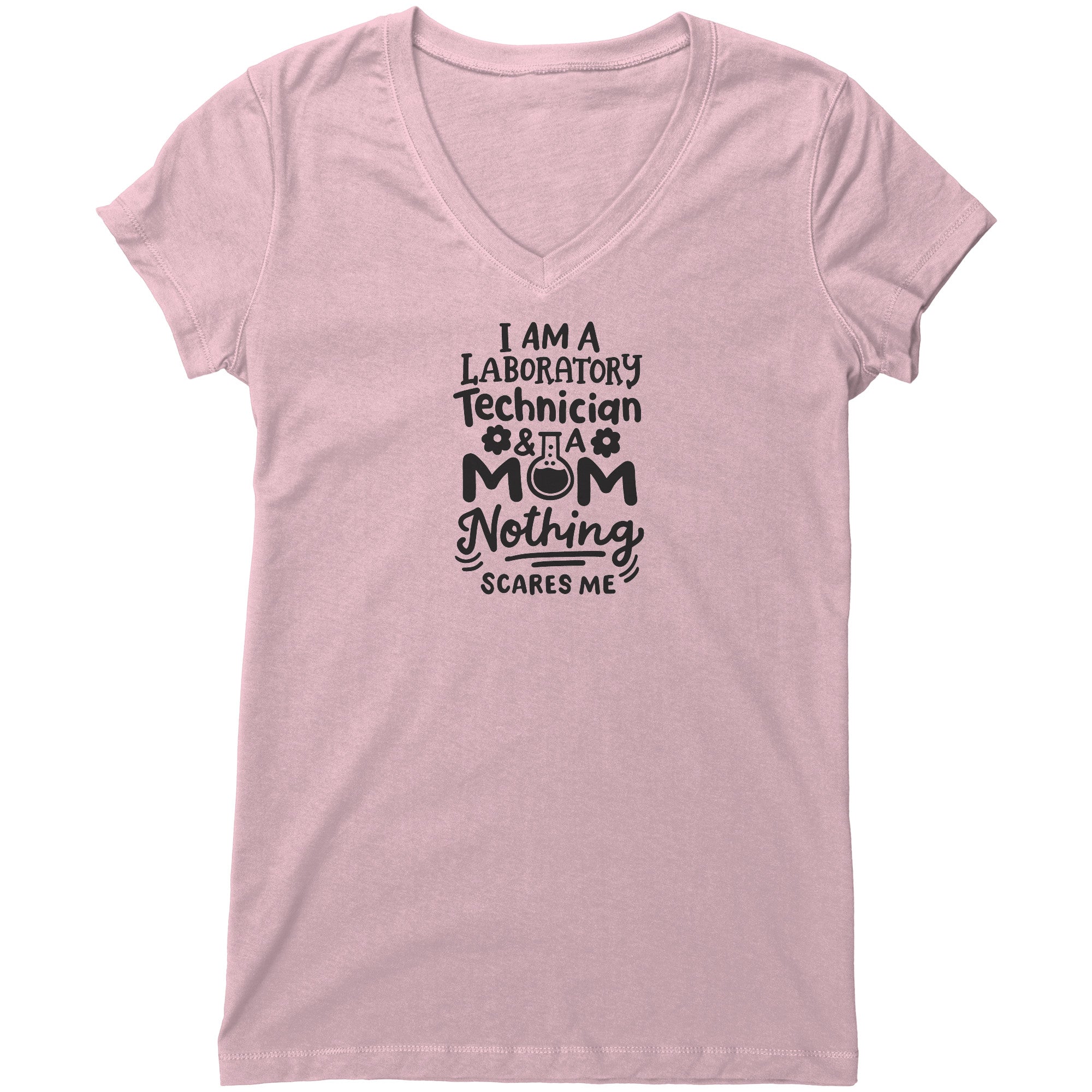 "Laboratory Technician & Mom" Women's V-Neck T-Shirt – Relaxed Fit, Empowering Style