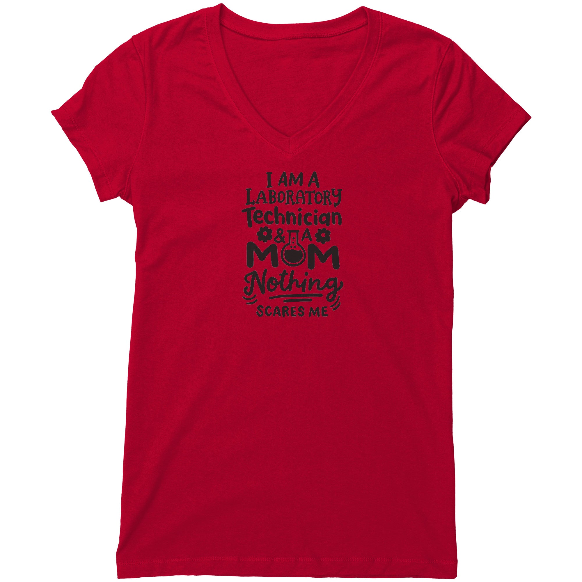 "Laboratory Technician & Mom" Women's V-Neck T-Shirt – Relaxed Fit, Empowering Style