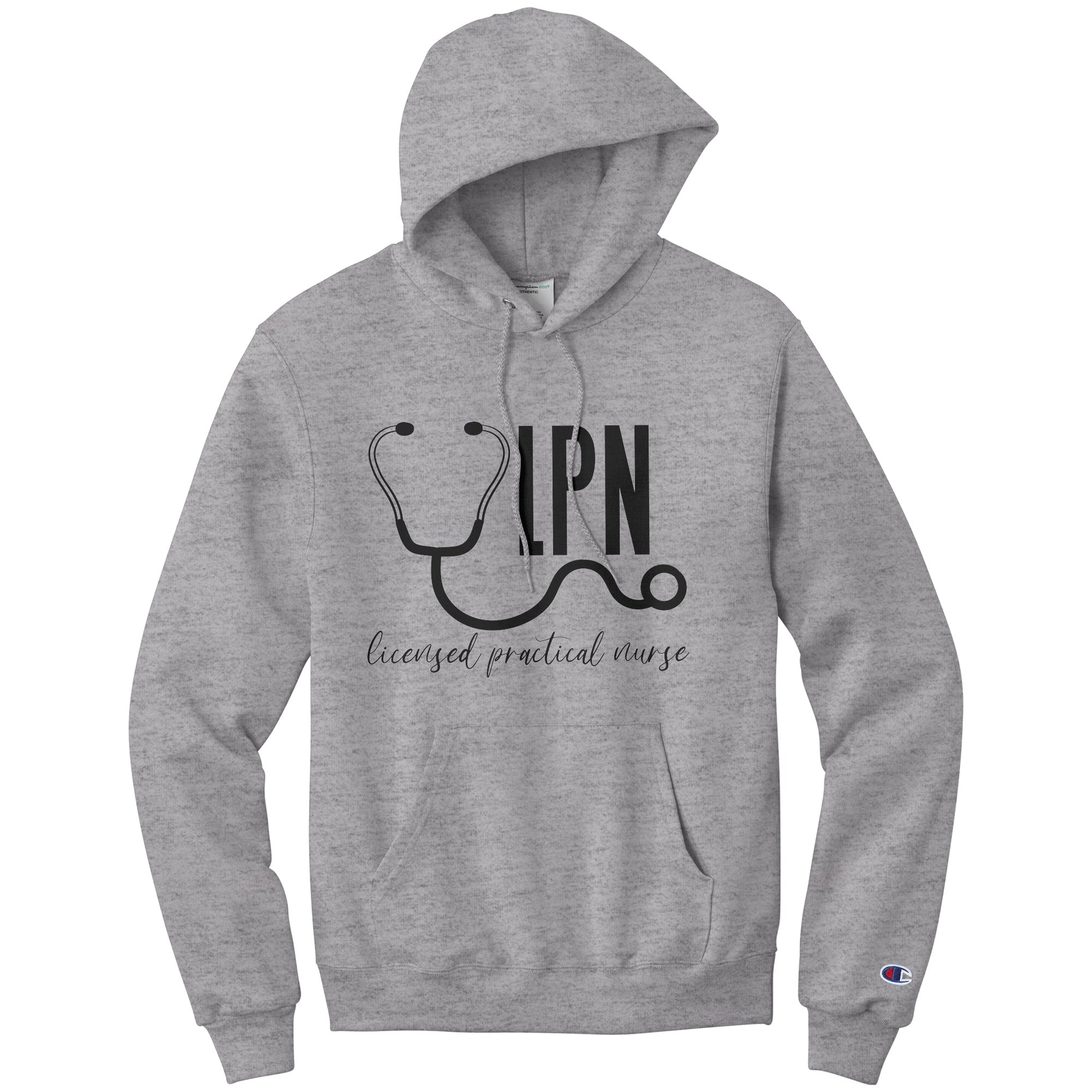 Licensed Practical Nurse Stethoscope Hoodie - Champion Quality, Moisture-Wicking Comfort
