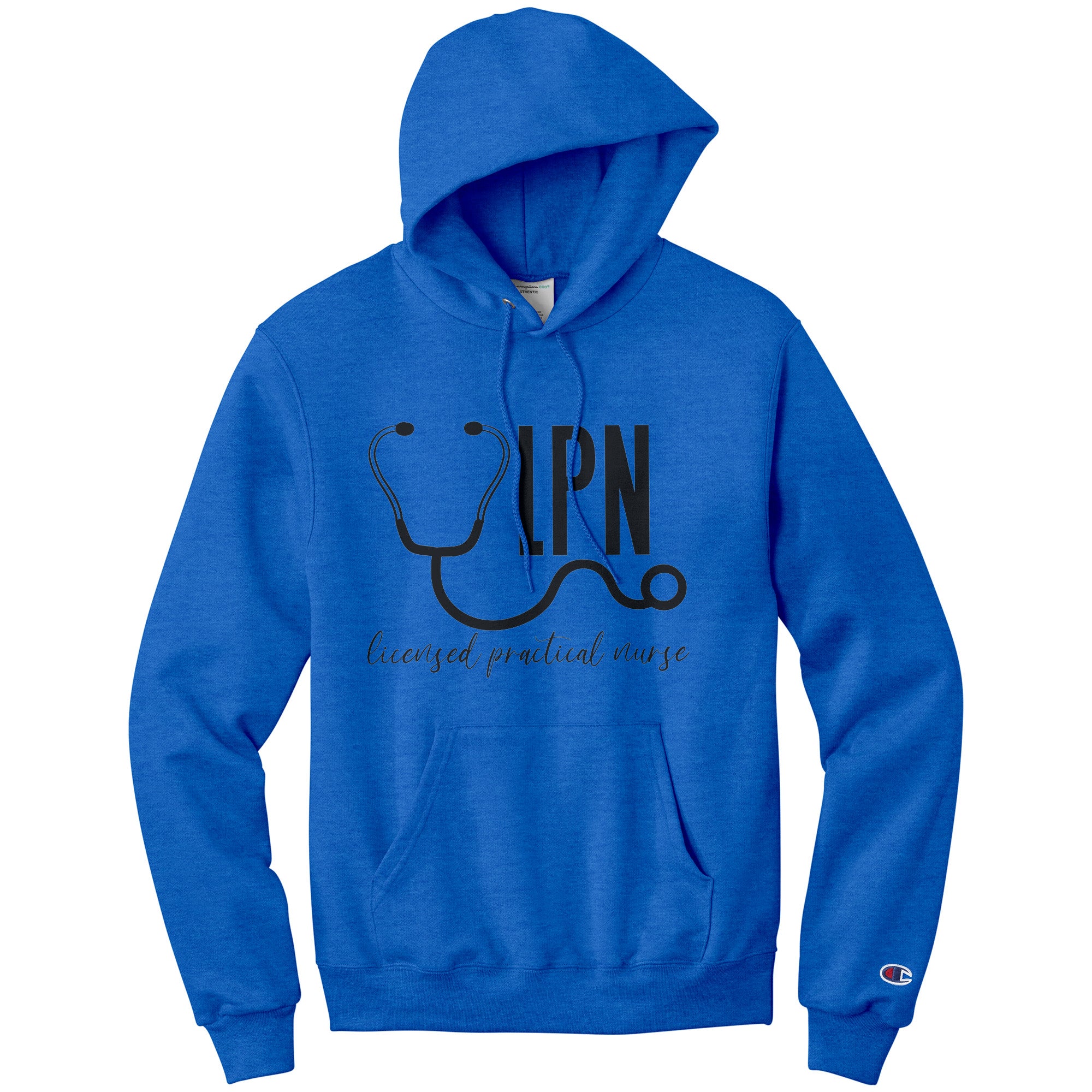Licensed Practical Nurse Stethoscope Hoodie - Champion Quality, Moisture-Wicking Comfort