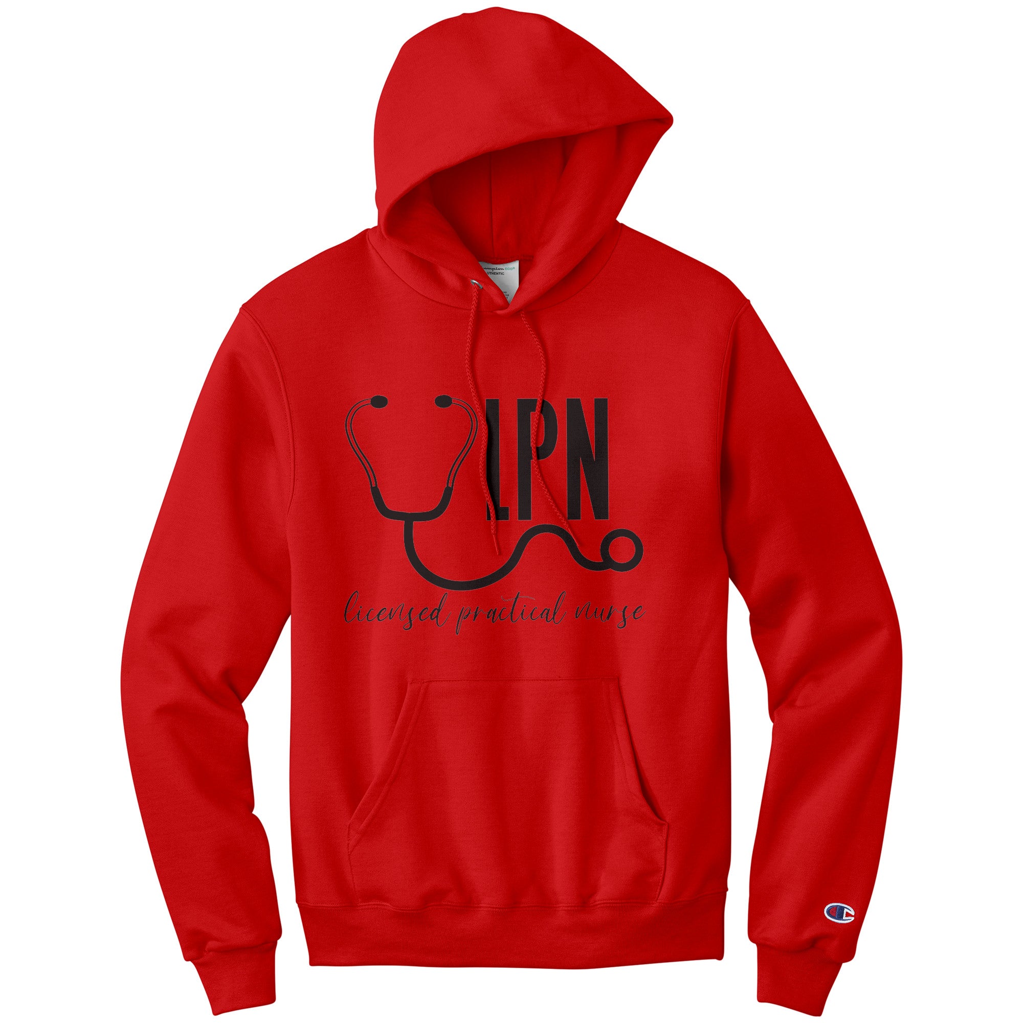 Licensed Practical Nurse Stethoscope Hoodie - Champion Quality, Moisture-Wicking Comfort