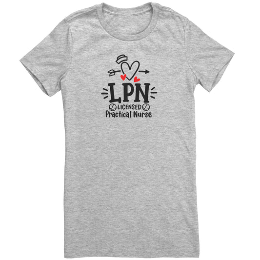 Licensed Practical Nurse Women's Crew Neck T-Shirt - Heartfelt Nursing Graphic Tee