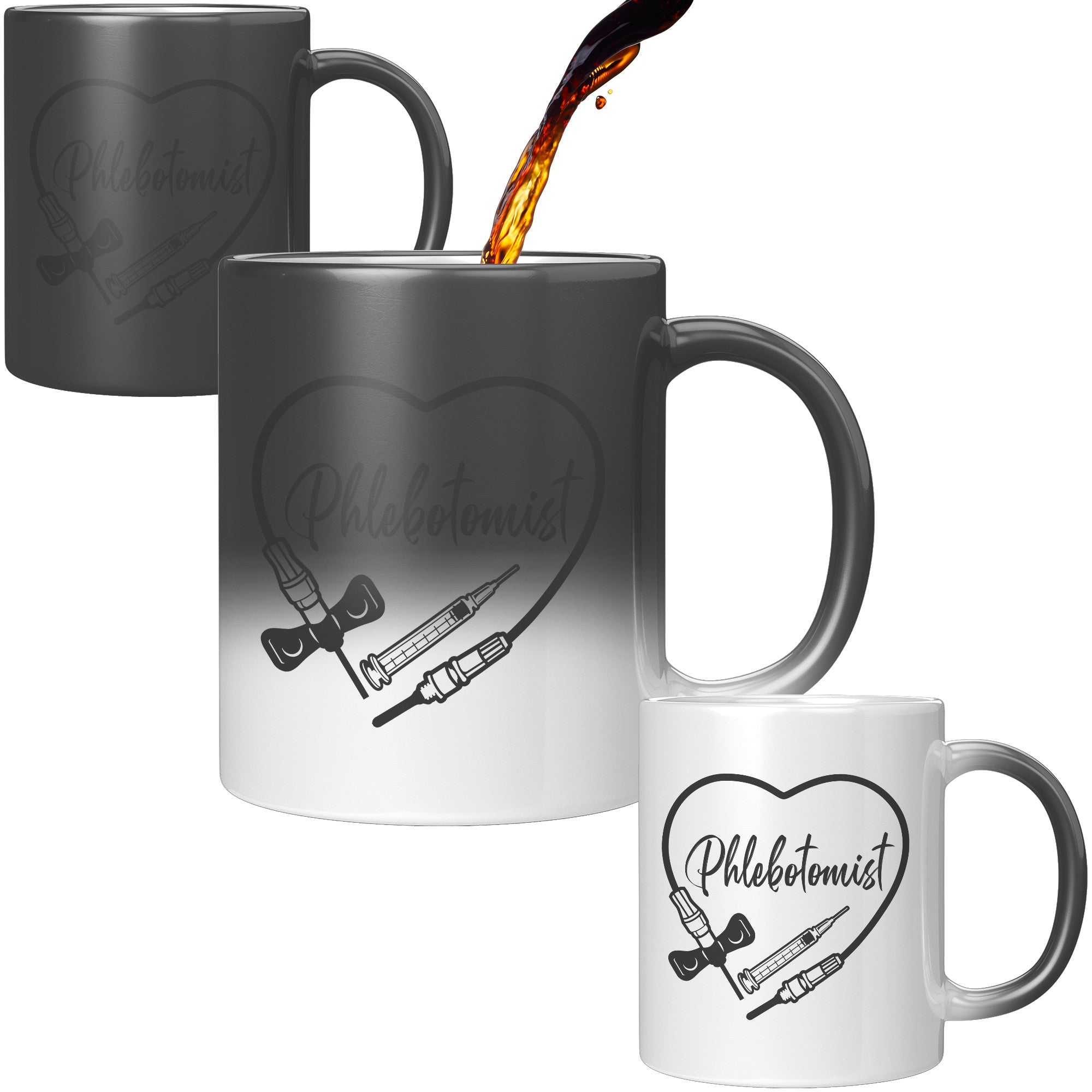Phlebotomist Heart 11 oz Magic Mug - Color-Changing Medical Themed Drinkware
