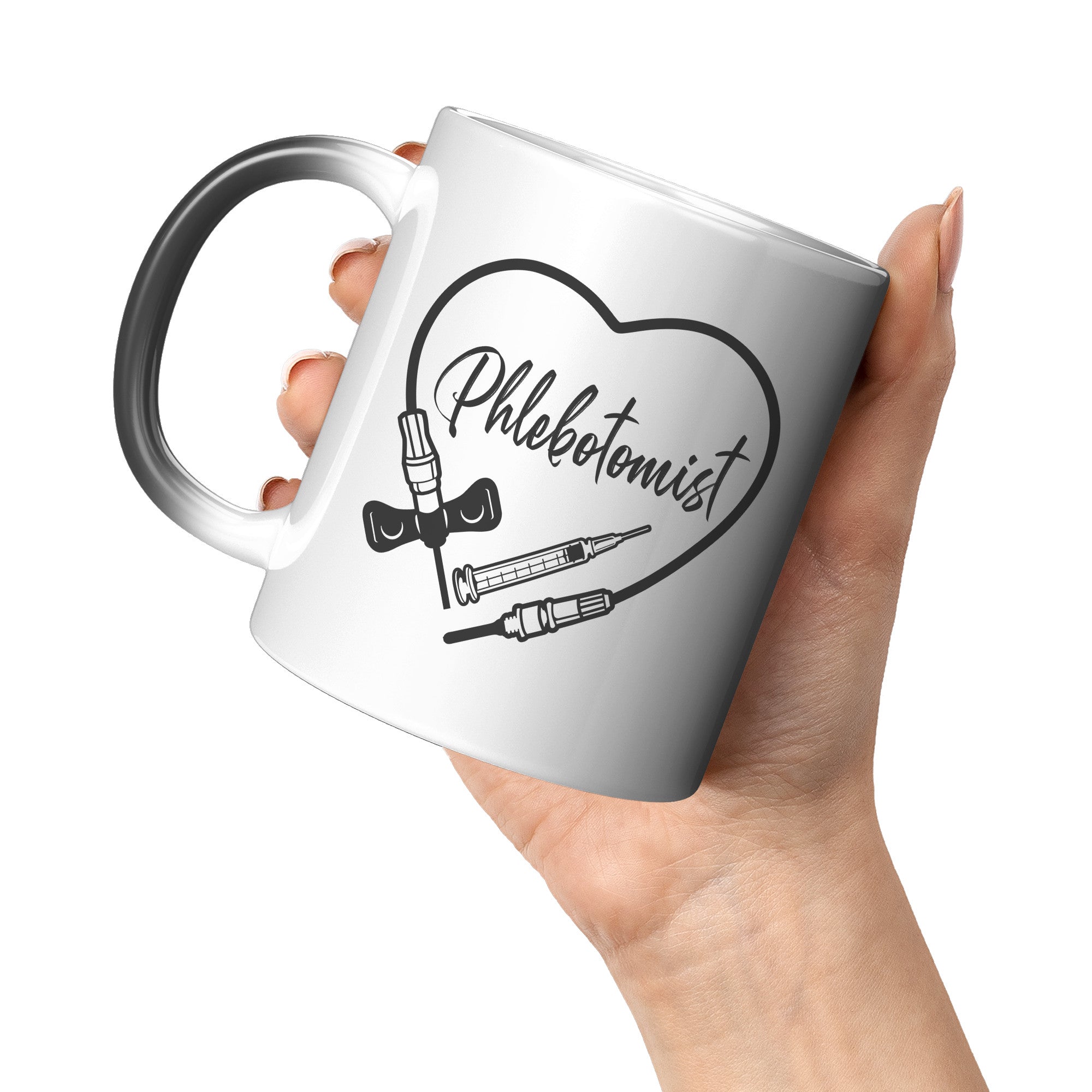 Phlebotomist Heart 11 oz Magic Mug - Color-Changing Medical Themed Drinkware