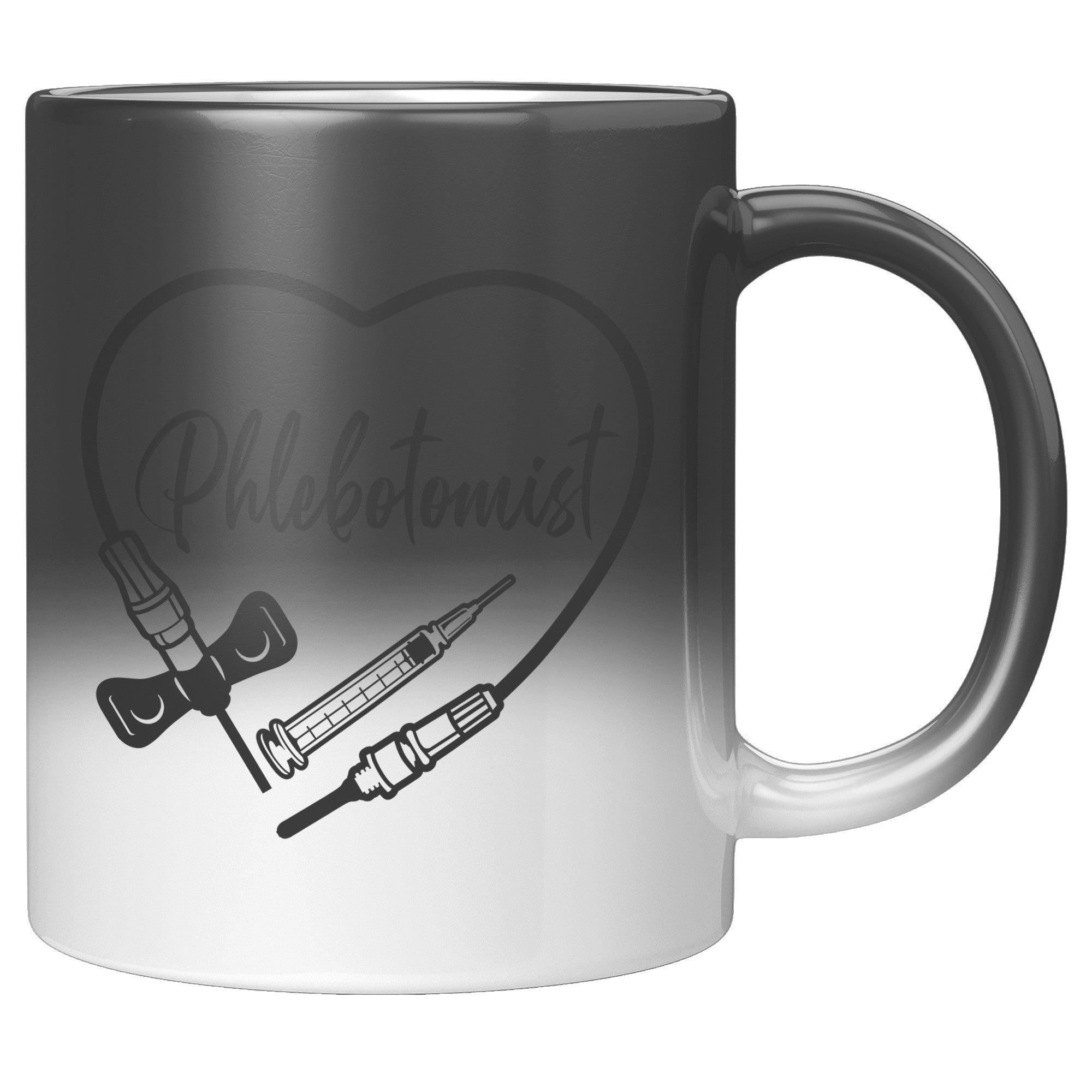 Phlebotomist Heart 11 oz Magic Mug - Color-Changing Medical Themed Drinkware