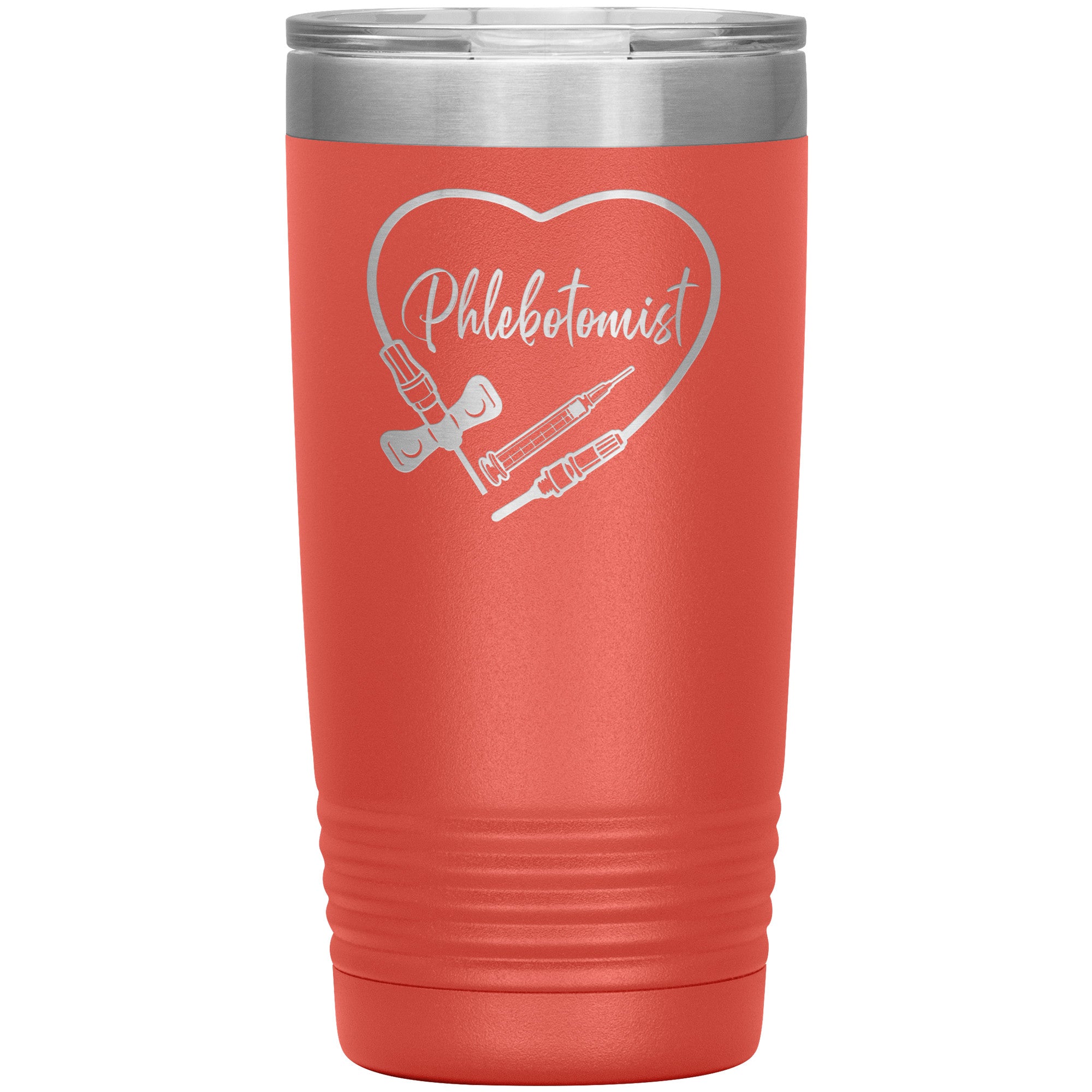 Phlebotomist Heart 20 oz Insulated Tumbler - Medical Themed Drinkware
