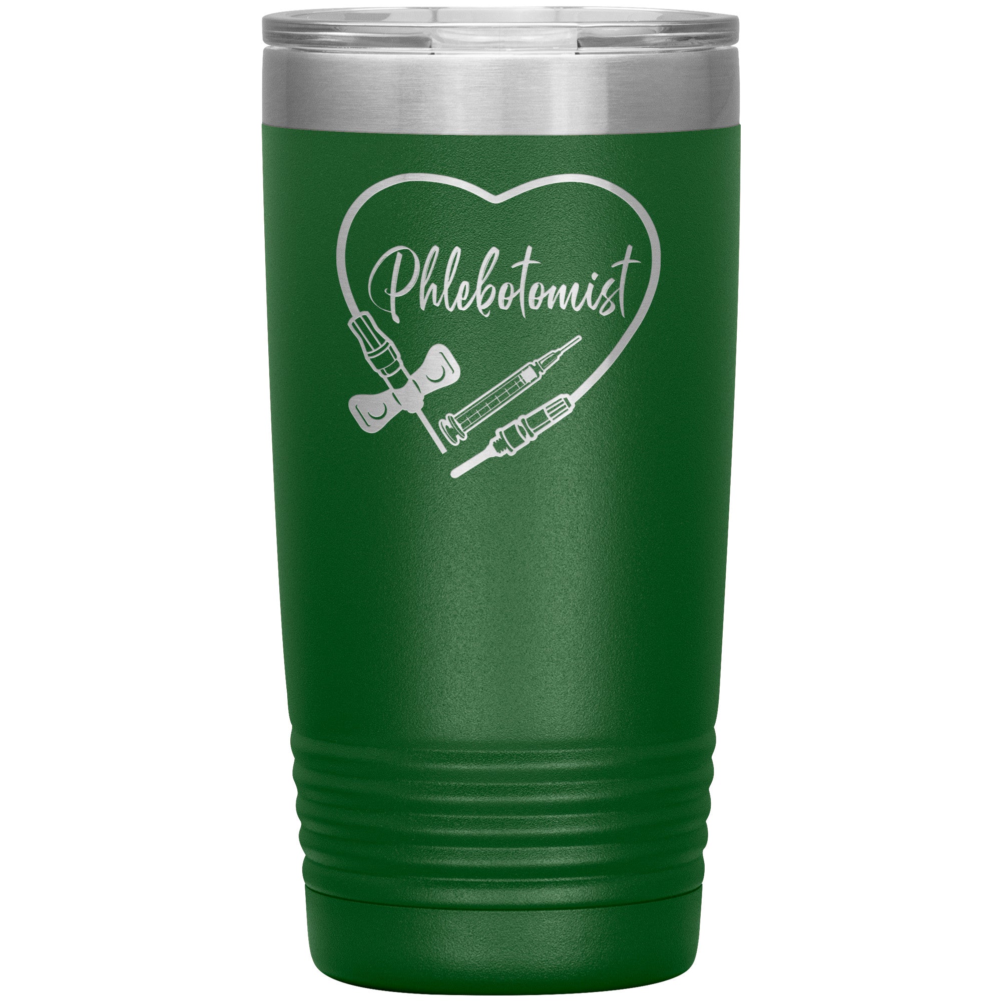 Phlebotomist Heart 20 oz Insulated Tumbler - Medical Themed Drinkware
