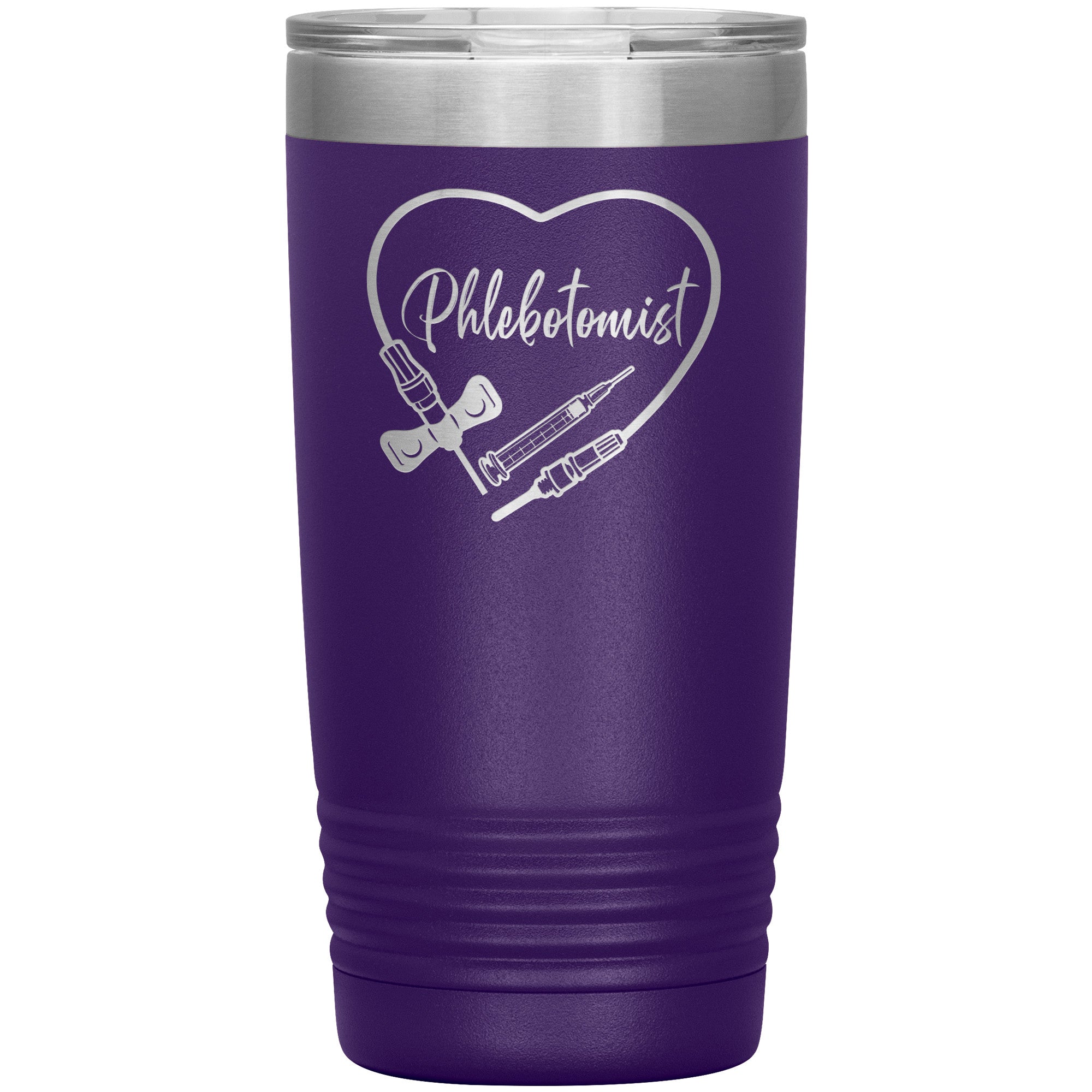 Phlebotomist Heart 20 oz Insulated Tumbler - Medical Themed Drinkware