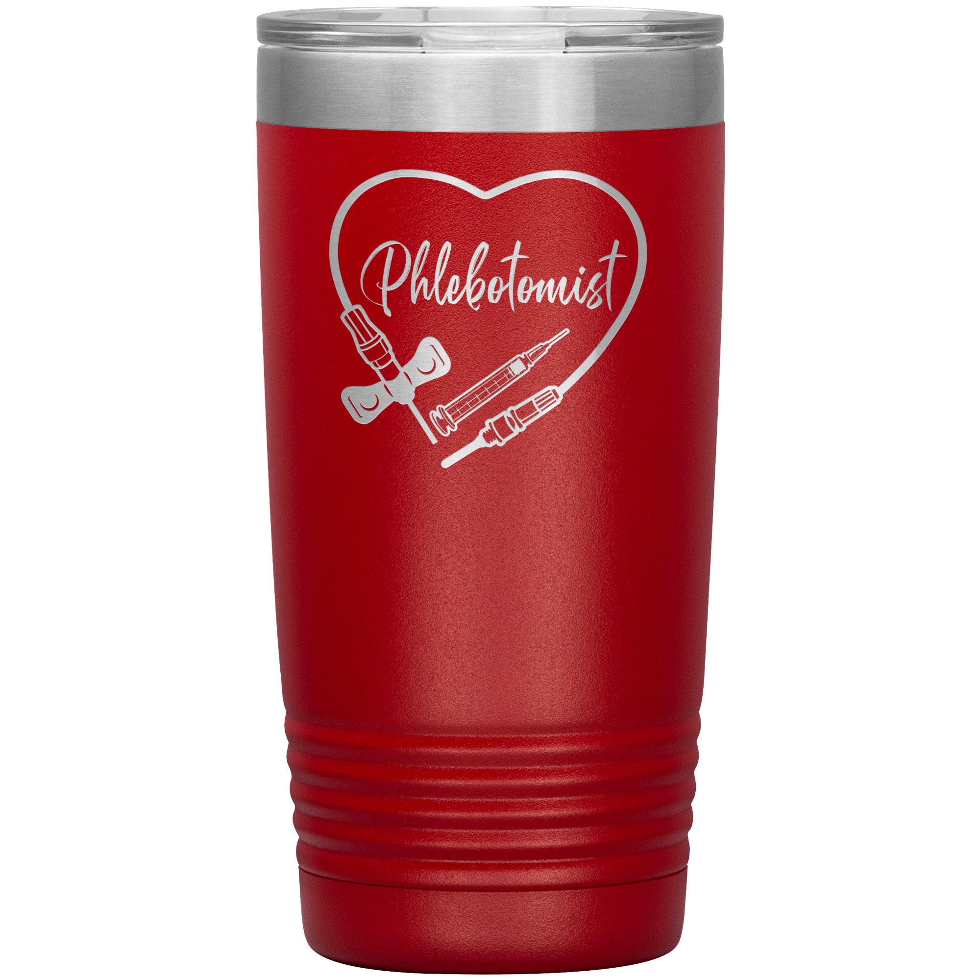 Phlebotomist Heart 20 oz Insulated Tumbler - Medical Themed Drinkware
