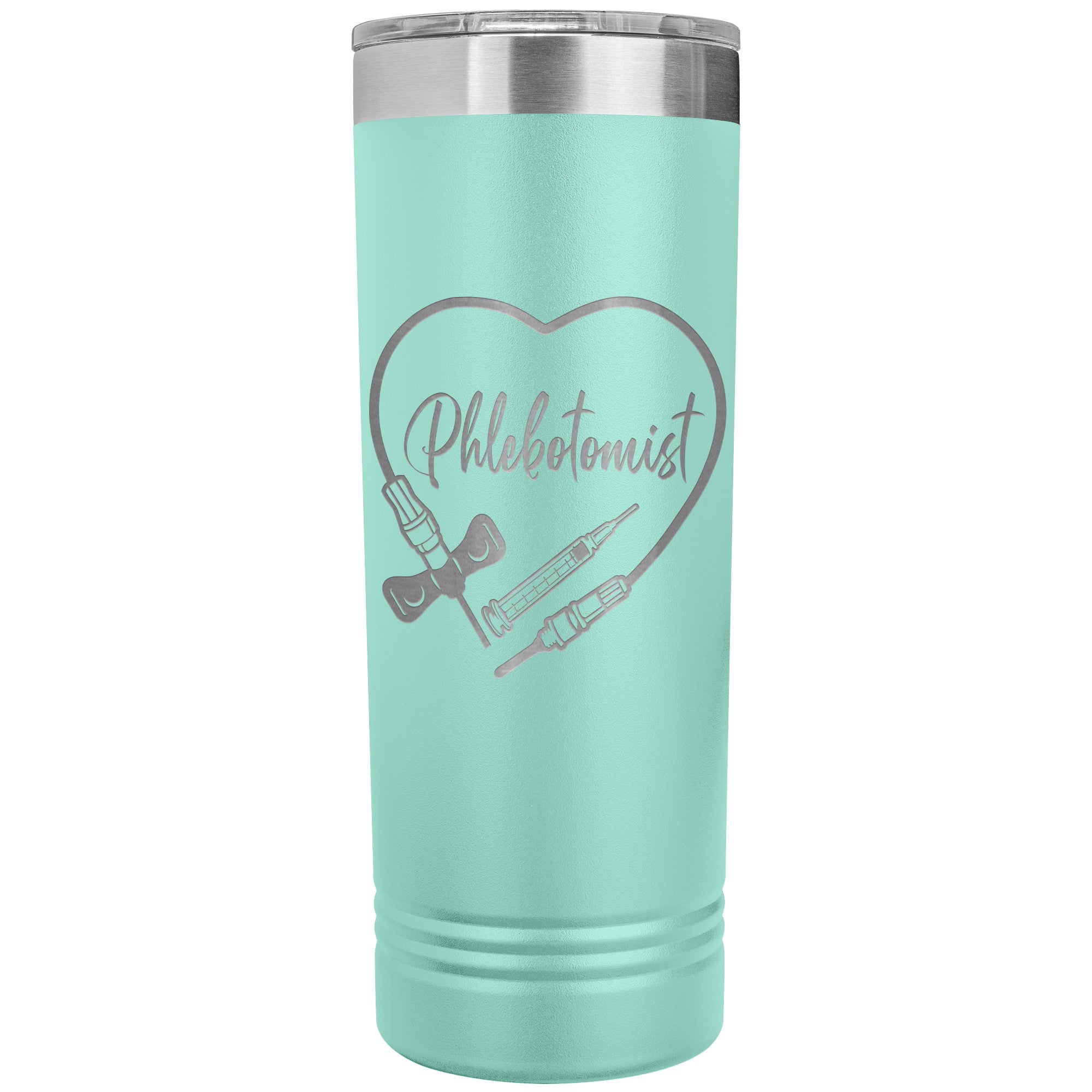 Phlebotomist Heart 22 oz Skinny Tumbler - Medical Themed Drinkware