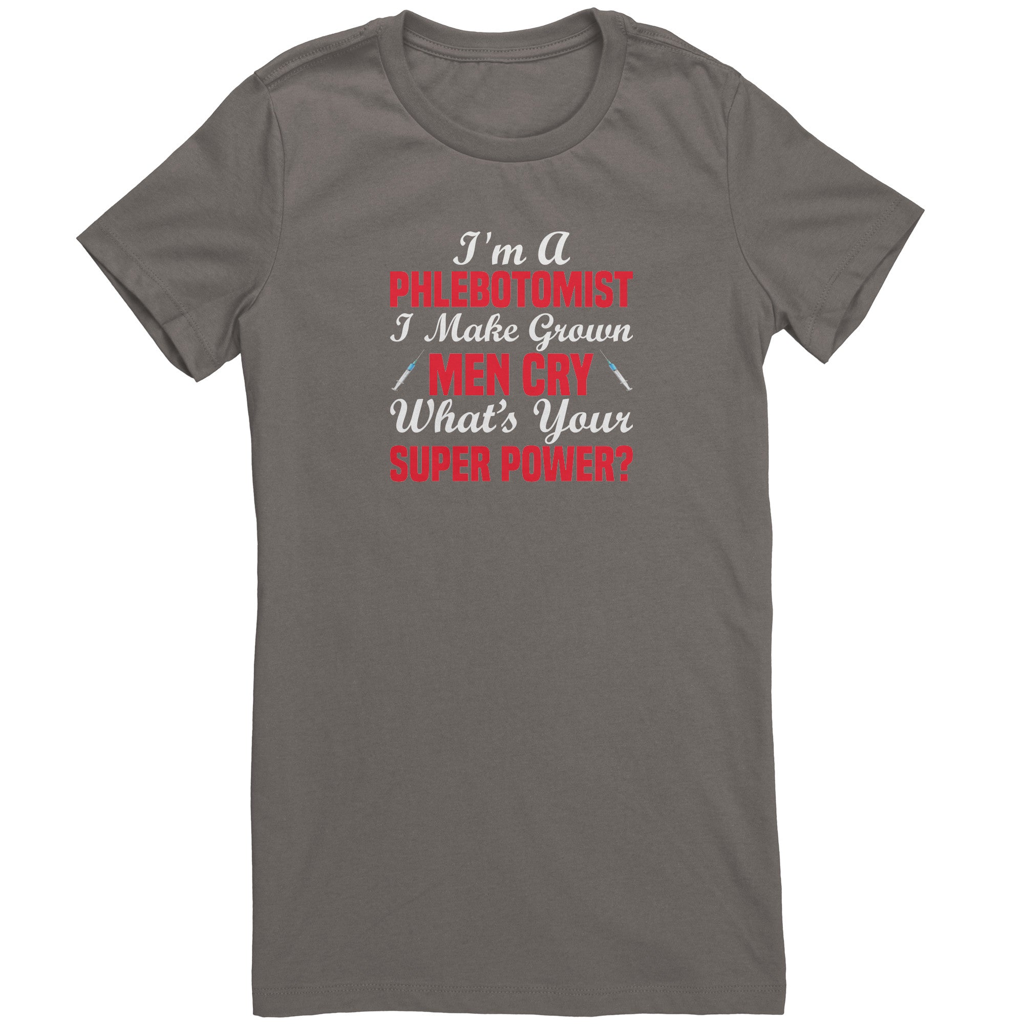 Phlebotomist Superpower Bella Ladies Crew Neck T-Shirt - Comfort and Style Combined!