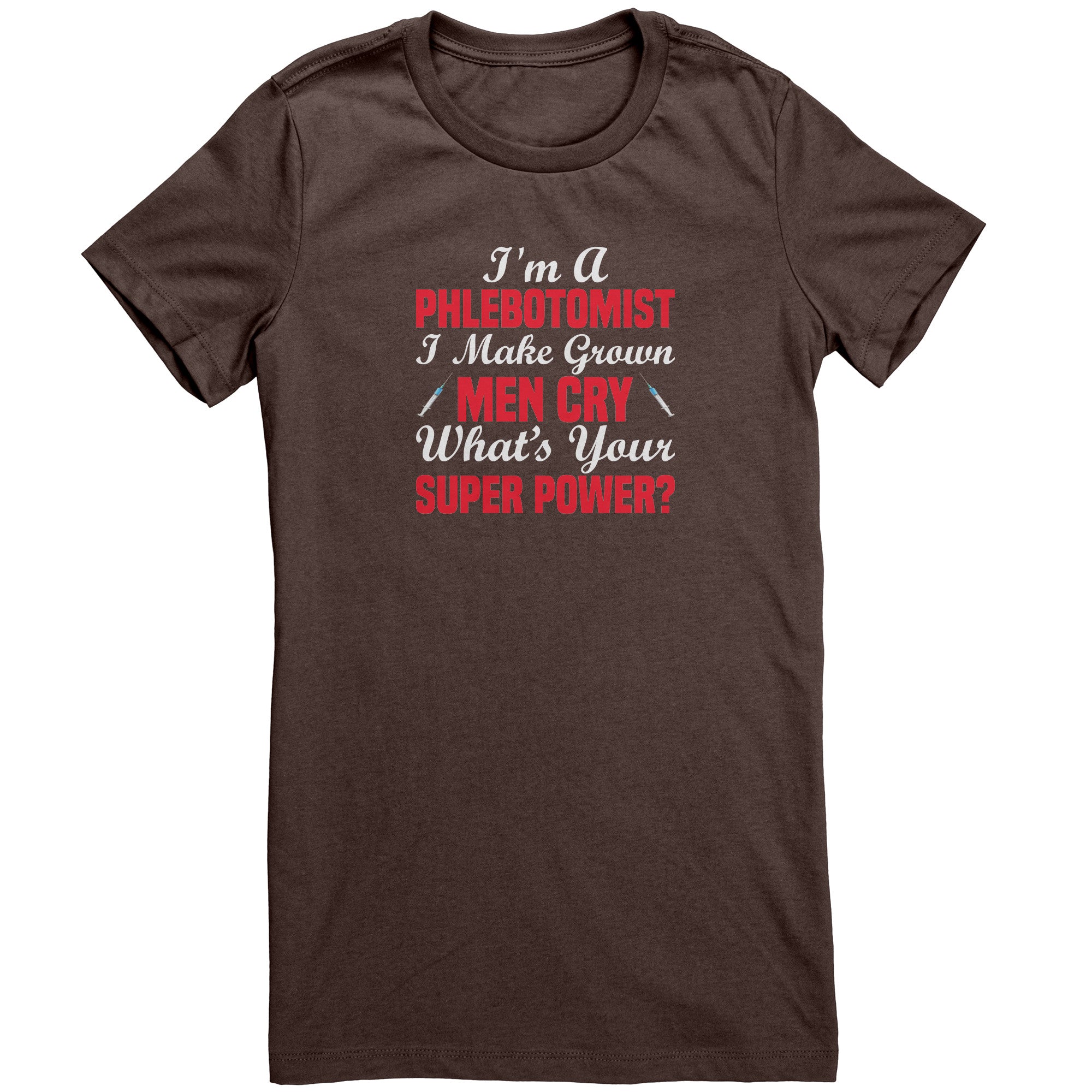 Phlebotomist Superpower Bella Ladies Crew Neck T-Shirt - Comfort and Style Combined!