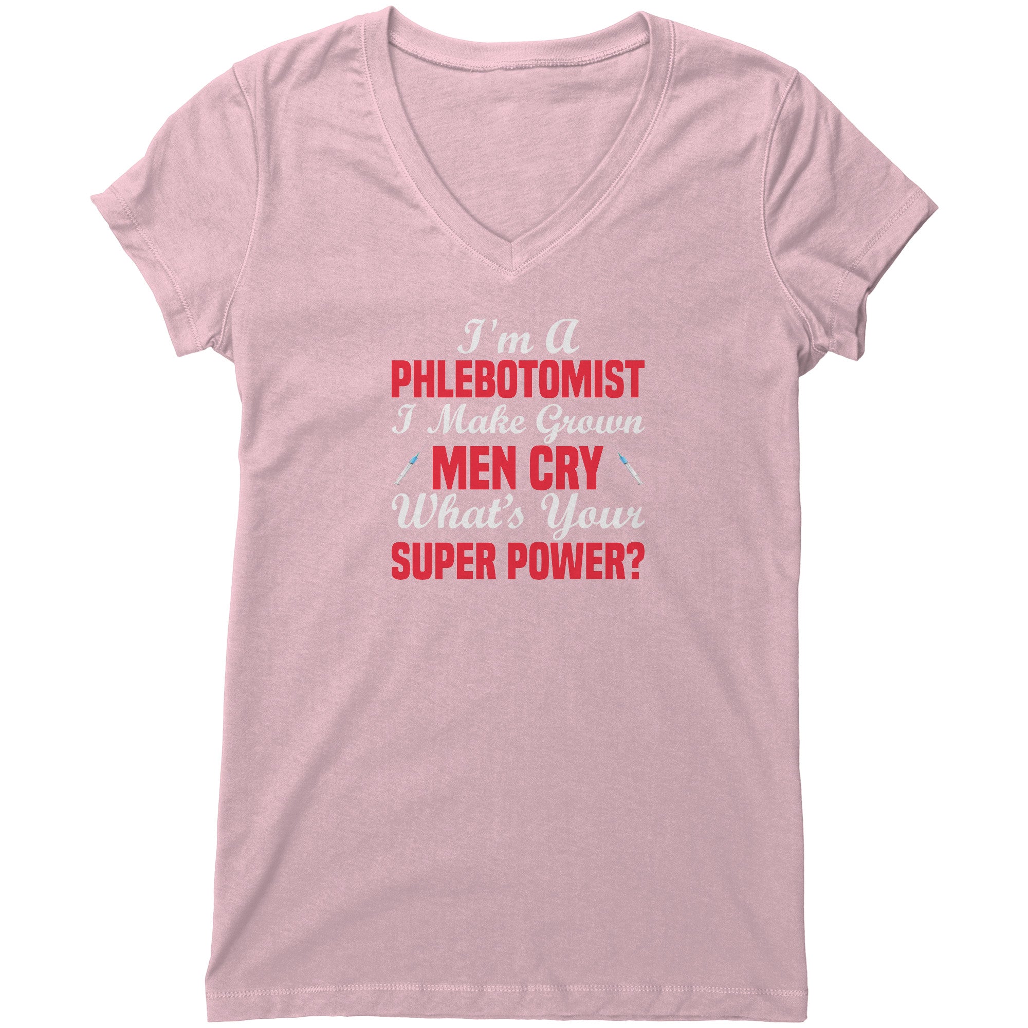 Phlebotomist Superpower Bella Women's V-Neck T-Shirt - Embrace Comfort and Style!