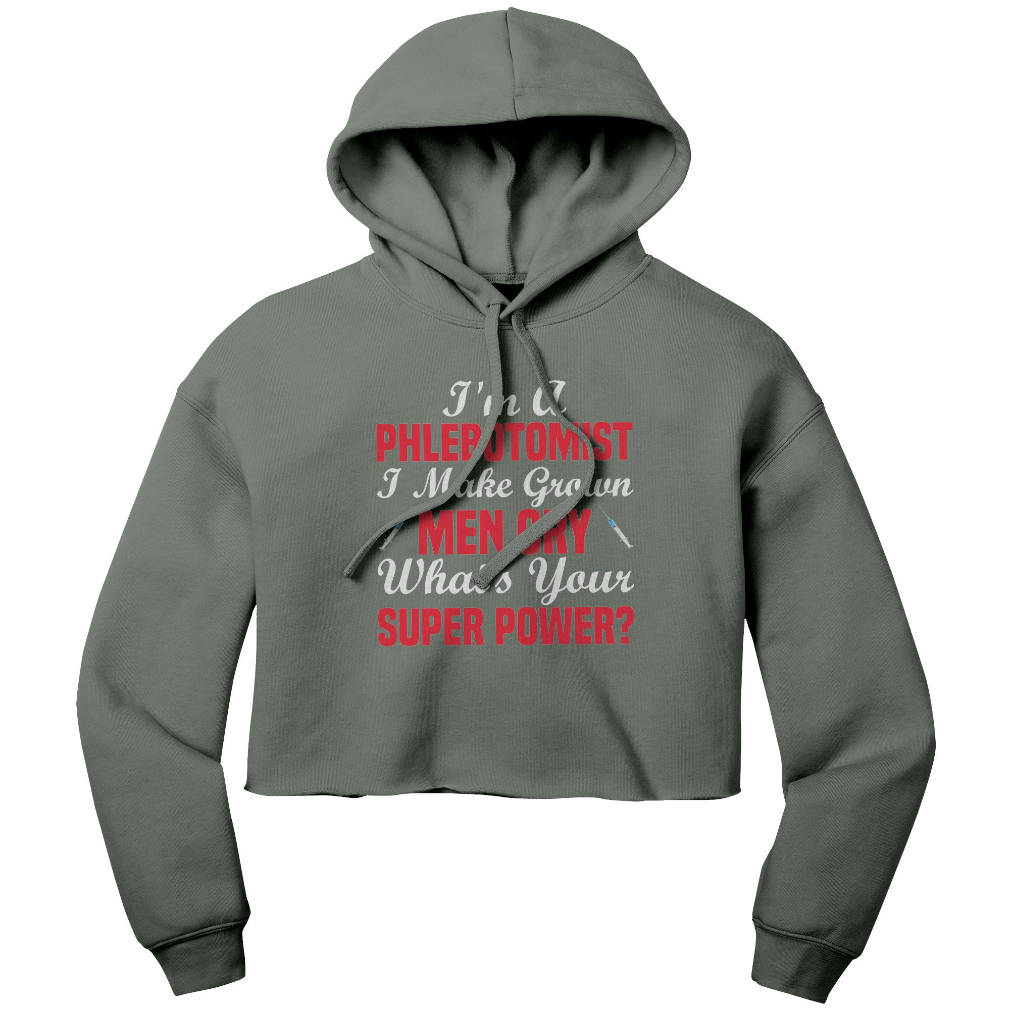 Phlebotomist Superpower Cropped Hoodie - Wear Your Passion with Style!