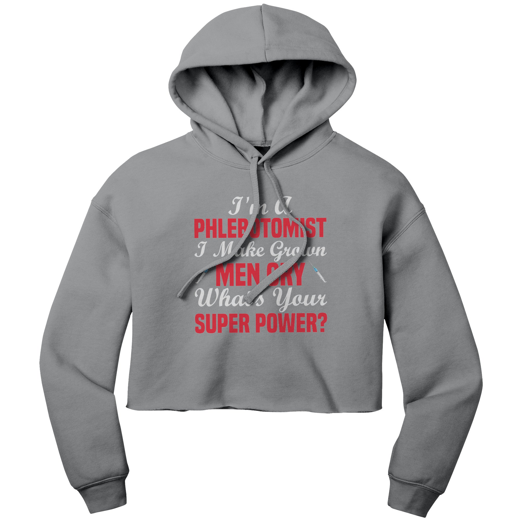 Phlebotomist Superpower Cropped Hoodie - Wear Your Passion with Style!