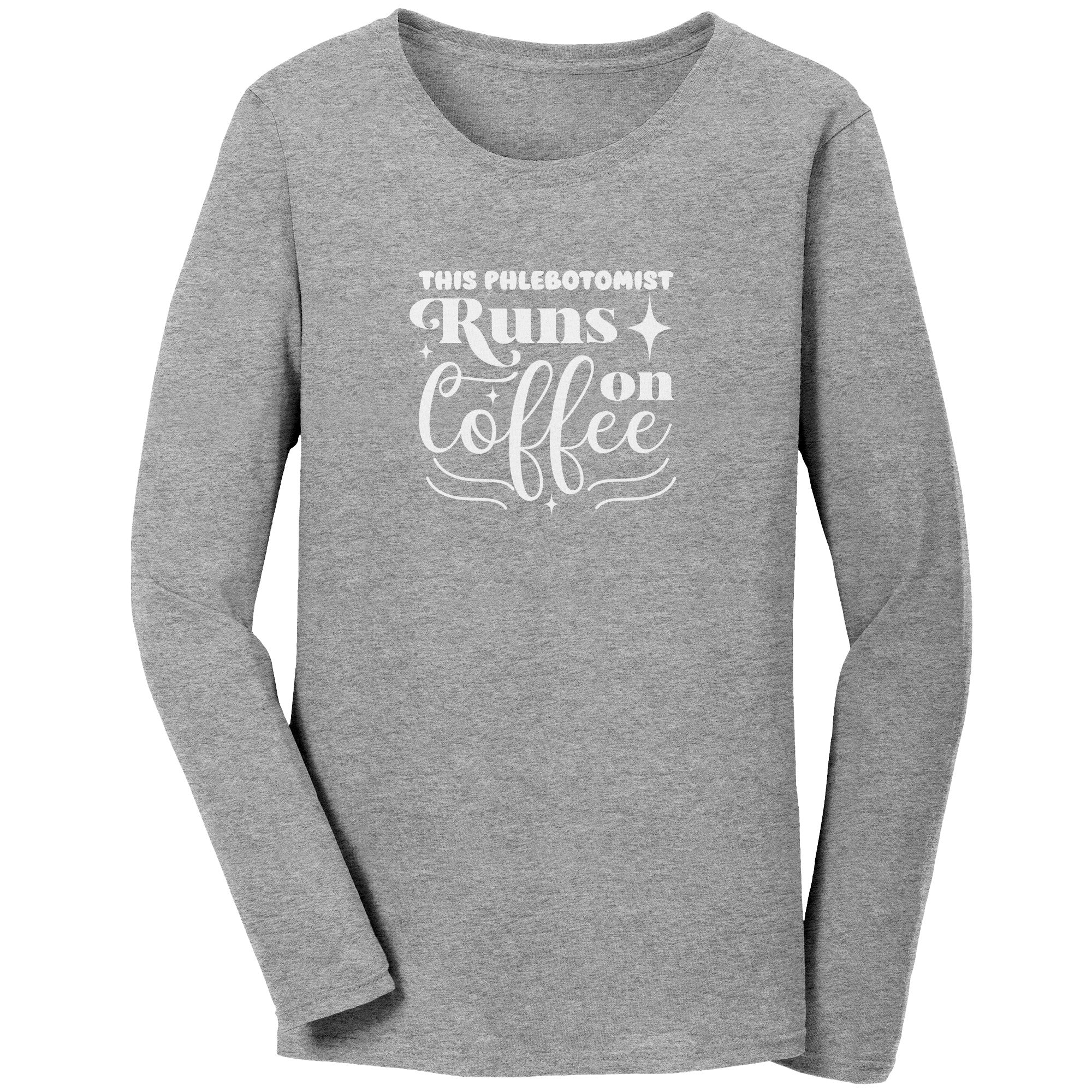Phlebotomist's Long Sleeve Tee - Fueling Precision with Coffee
