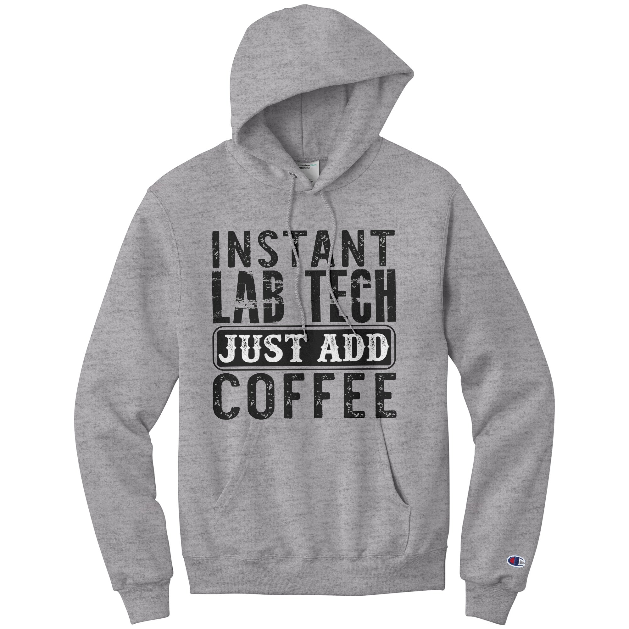 Premium Lab Tech Hoodie - 'Instant Lab Tech Just Add Coffee' - Moisture-Wicking, Cotton Blend with Champion Embroidery