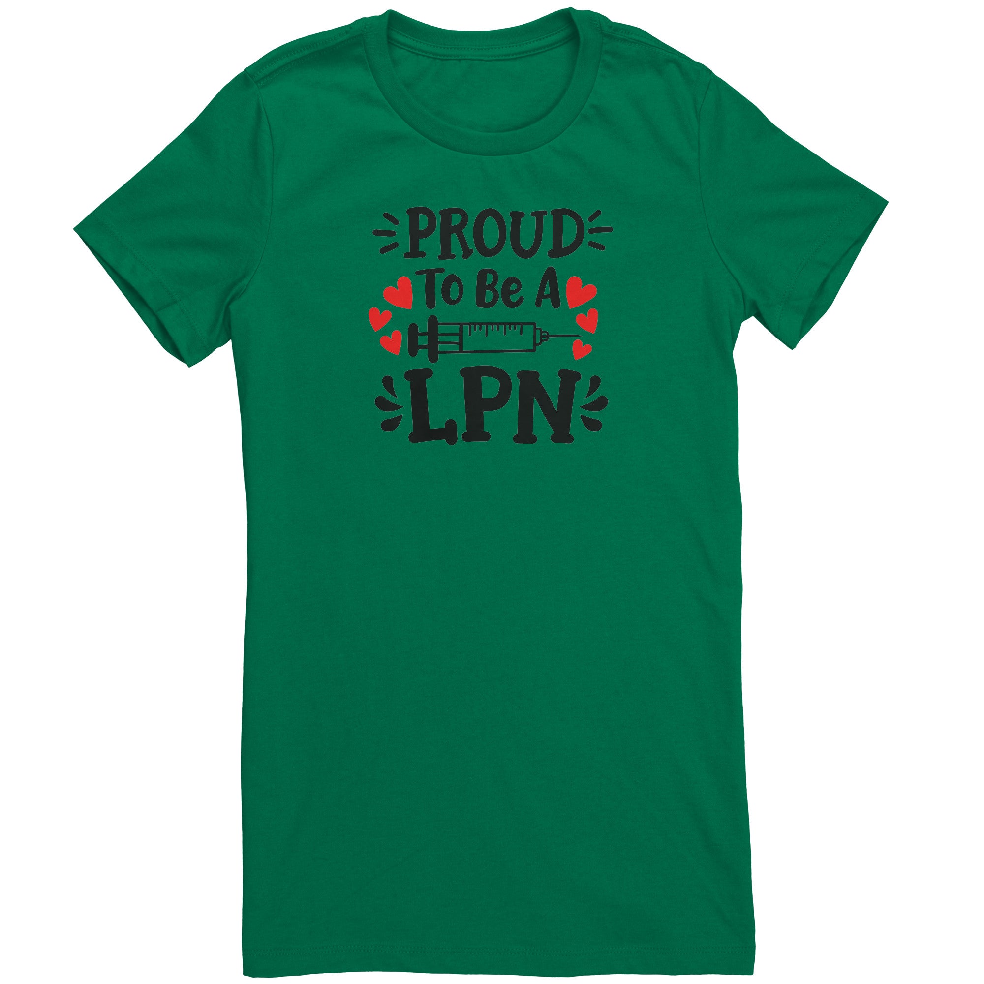 Proud to be a LPN Women's Crew Neck T-Shirt - Comfortable Tee with Elegant Needle Graphic