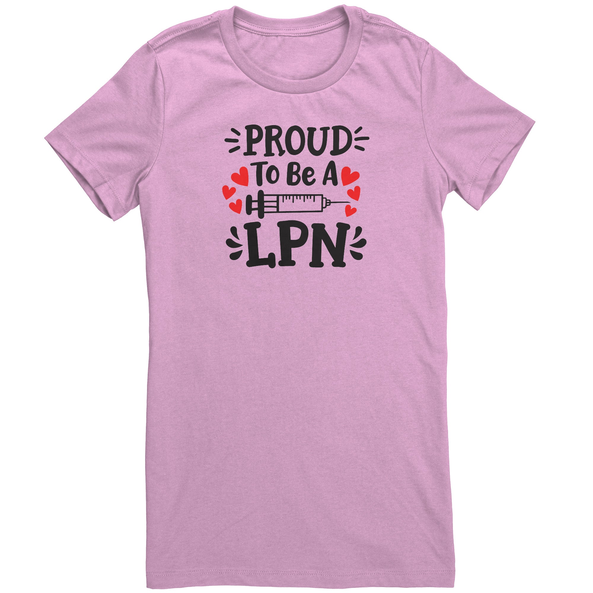 Proud to be a LPN Women's Crew Neck T-Shirt - Comfortable Tee with Elegant Needle Graphic