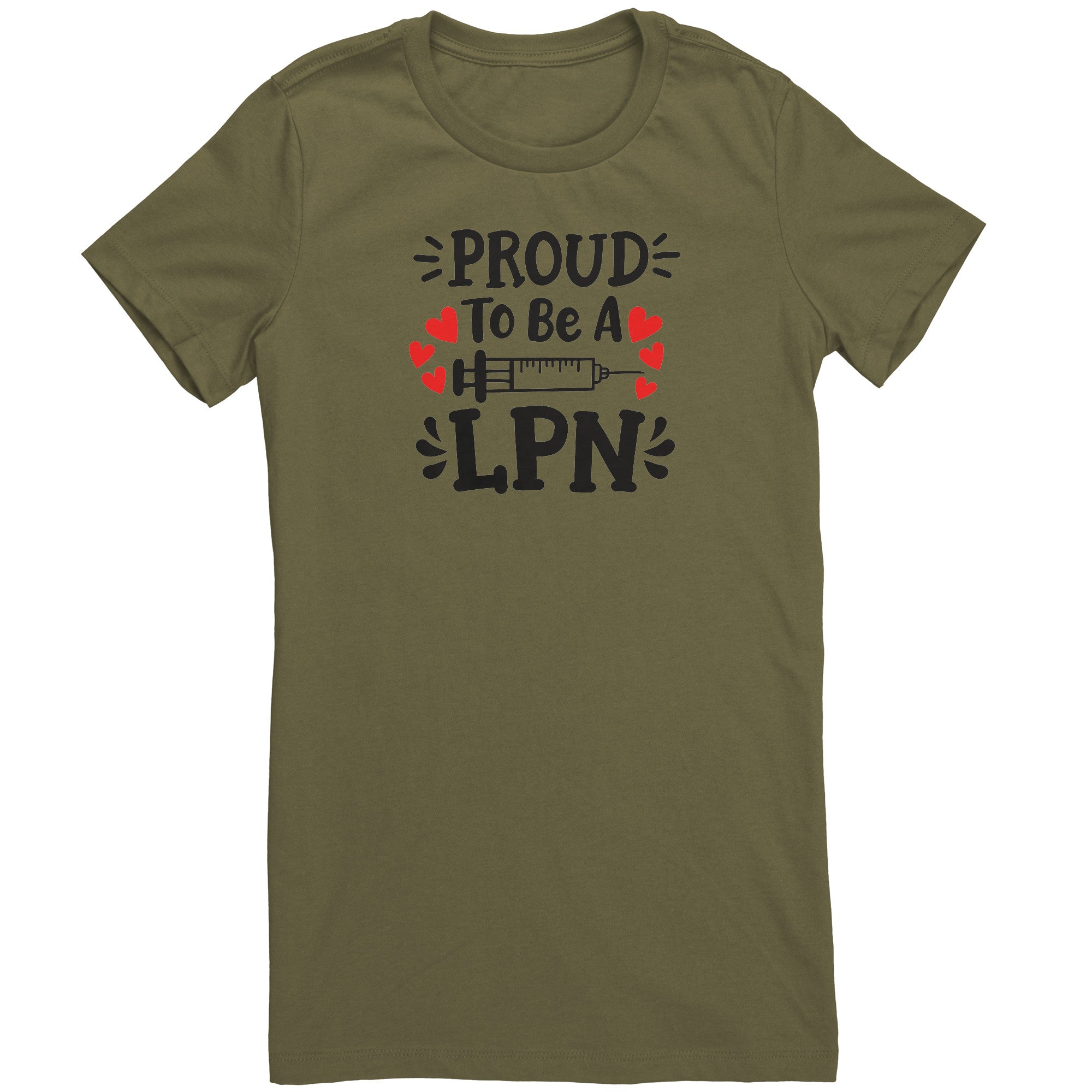 Proud to be a LPN Women's Crew Neck T-Shirt - Comfortable Tee with Elegant Needle Graphic