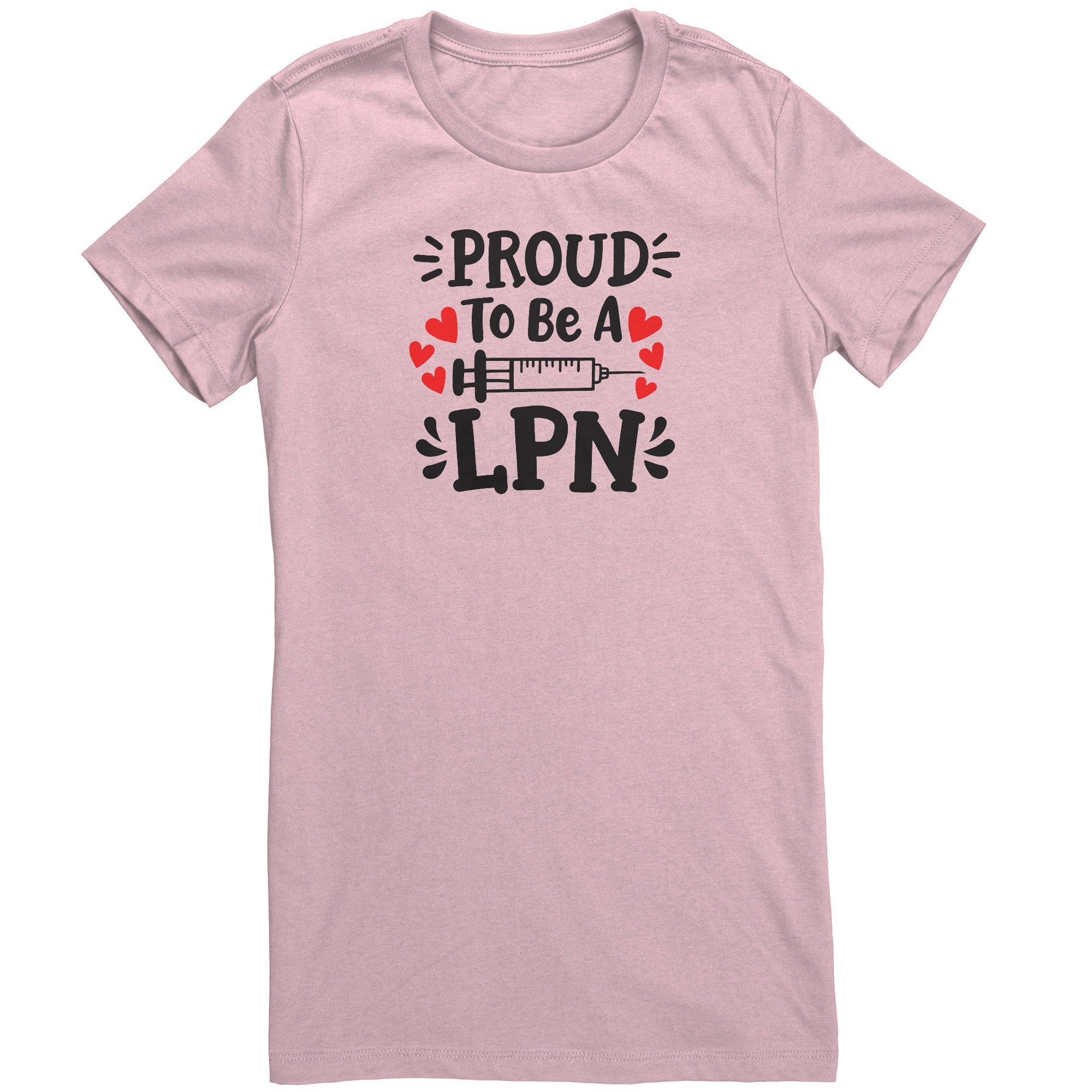Proud to be a LPN Women's Crew Neck T-Shirt - Comfortable Tee with Elegant Needle Graphic