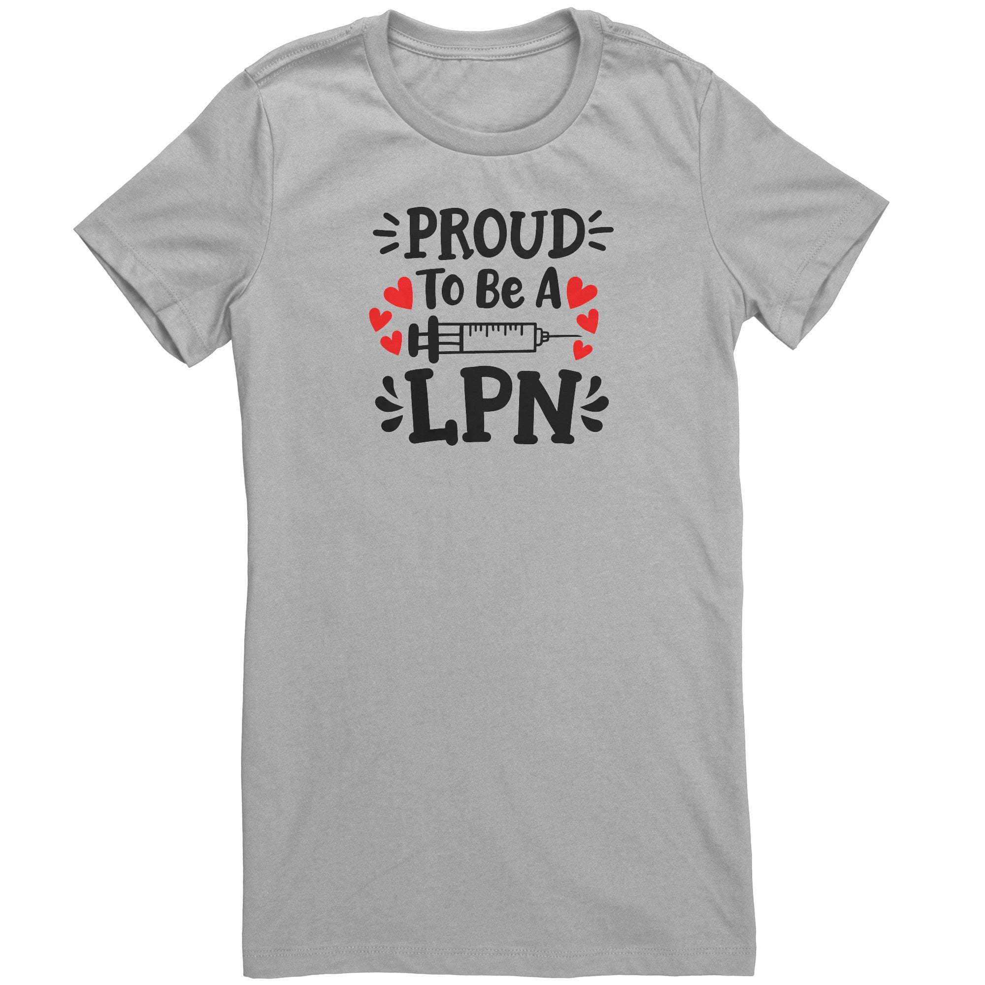 Proud to be a LPN Women's Crew Neck T-Shirt - Comfortable Tee with Elegant Needle Graphic