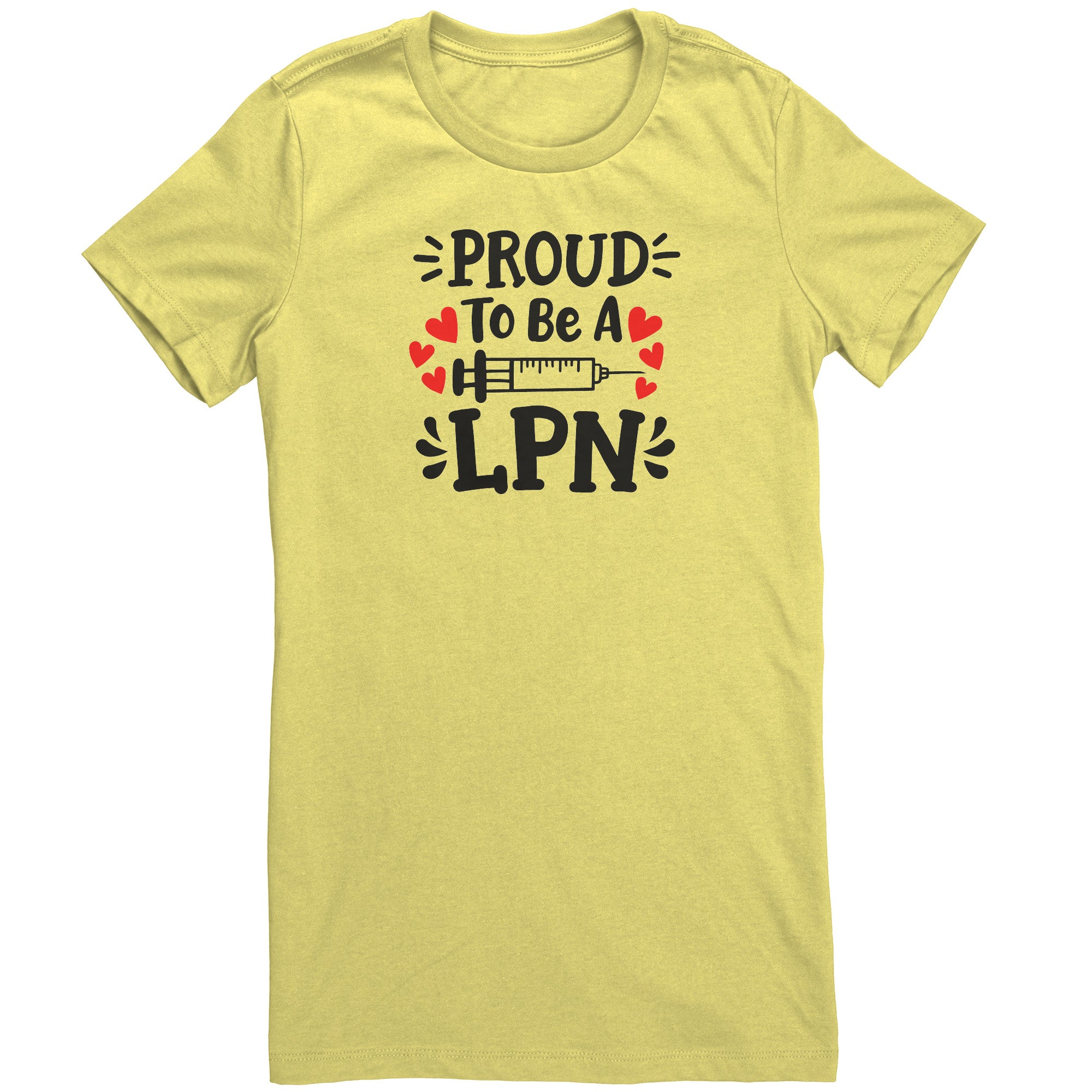 Proud to be a LPN Women's Crew Neck T-Shirt - Comfortable Tee with Elegant Needle Graphic