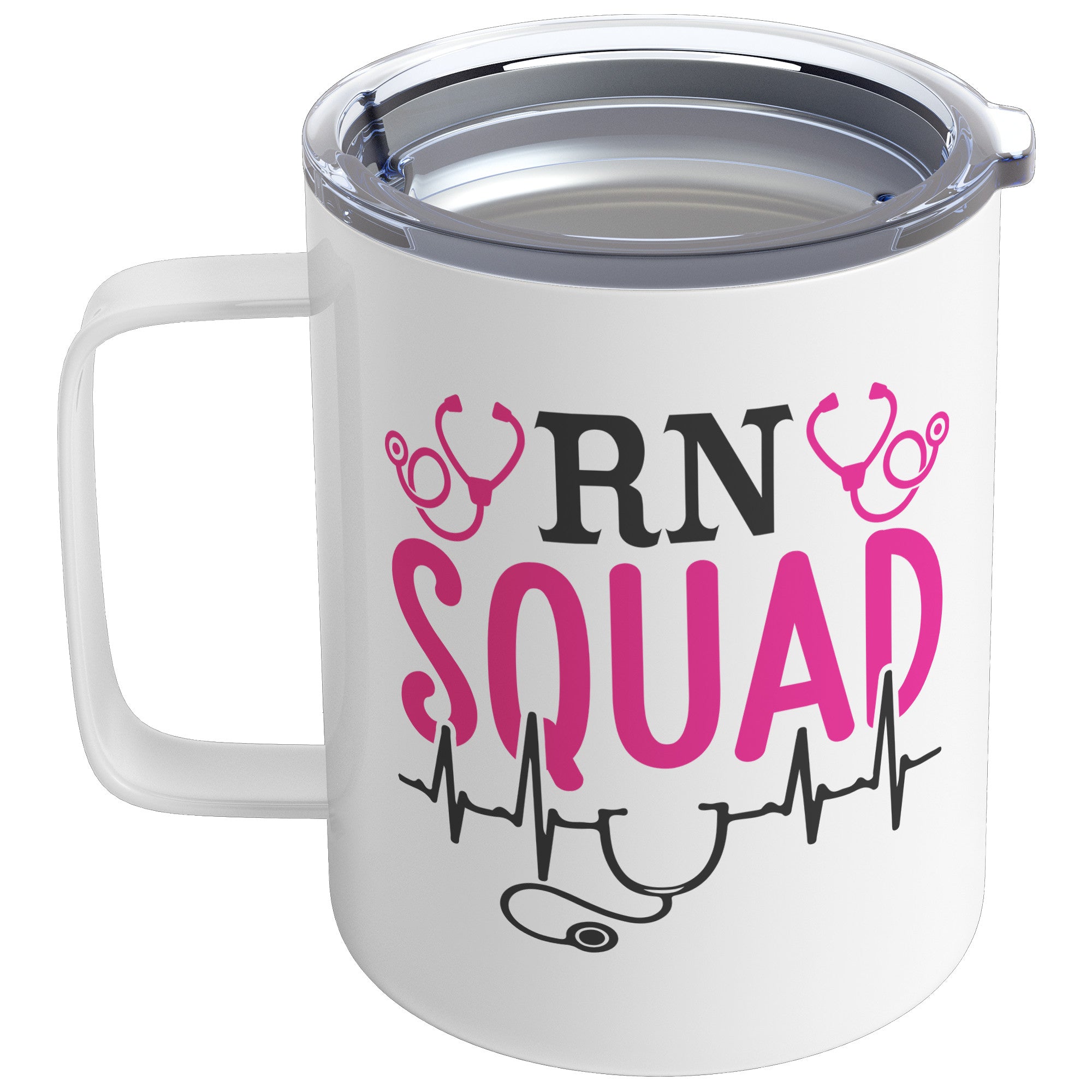 RN Squad 10 oz Insulated Coffee Mug: The Perfect Companion for Active Nurses