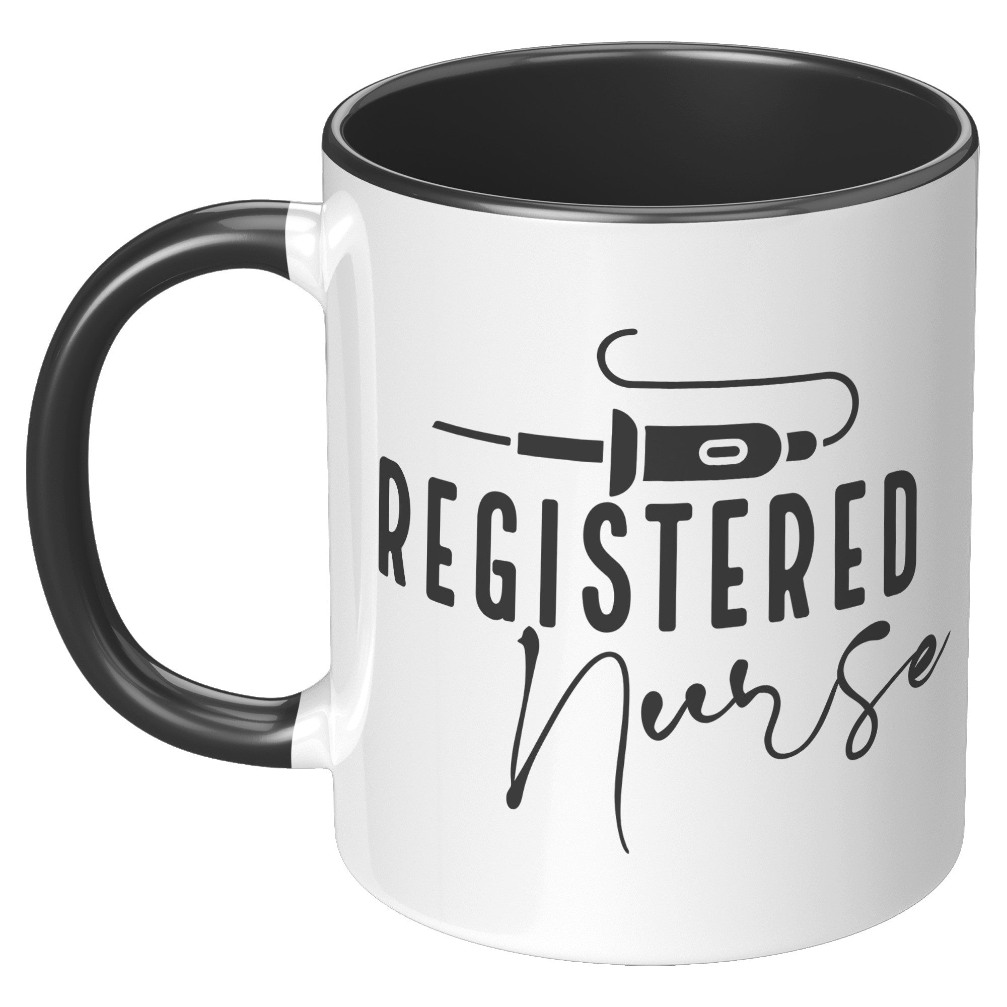 Registered Nurse's Essential 11 oz Accent Mug with Vibrant Needle Design