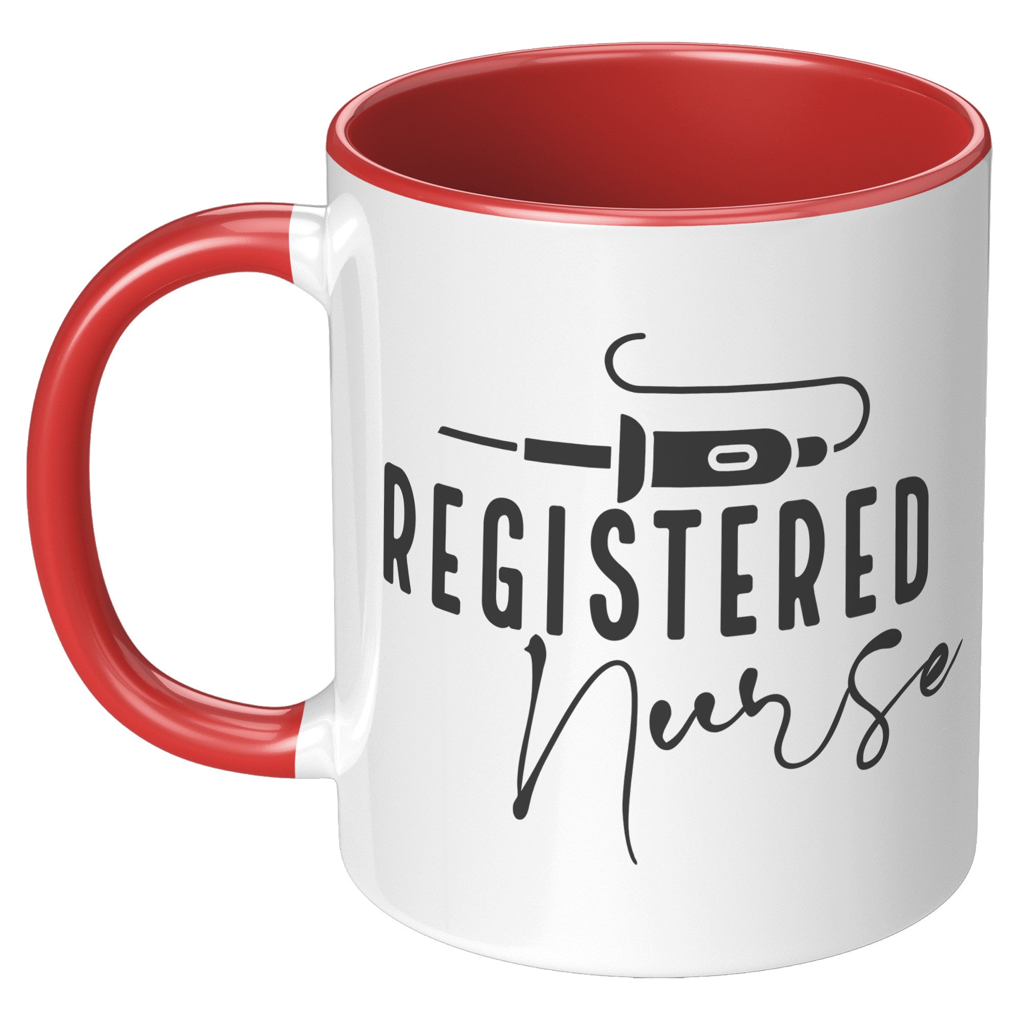 Registered Nurse's Essential 11 oz Accent Mug with Vibrant Needle Design