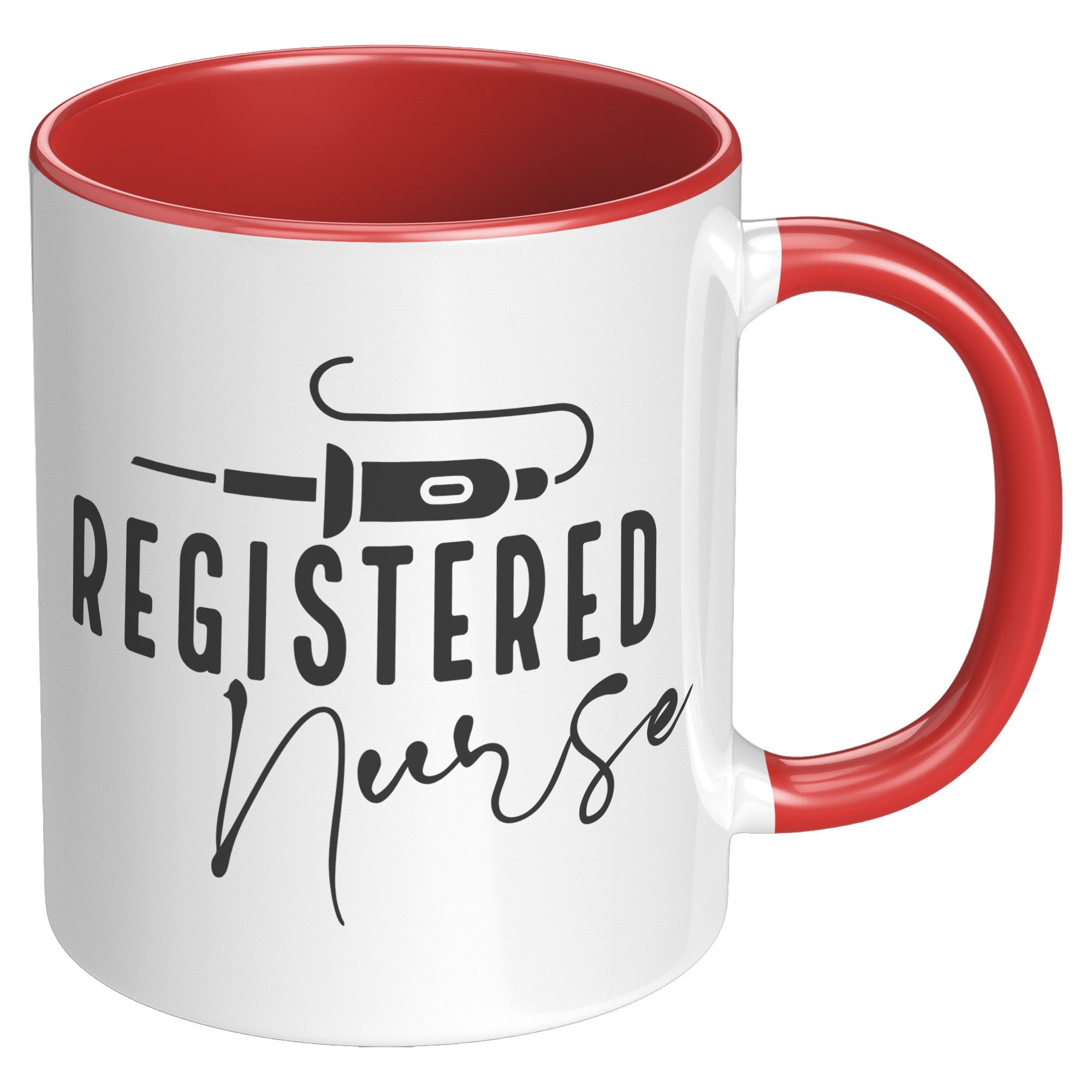 Registered Nurse's Essential 11 oz Accent Mug with Vibrant Needle Design