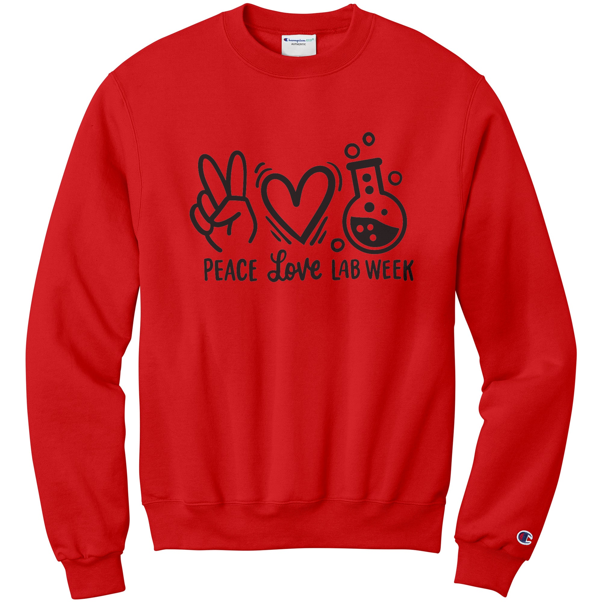 Spread the Love for Lab Week with our 'Peace Love Lab Week' Sweatshirt