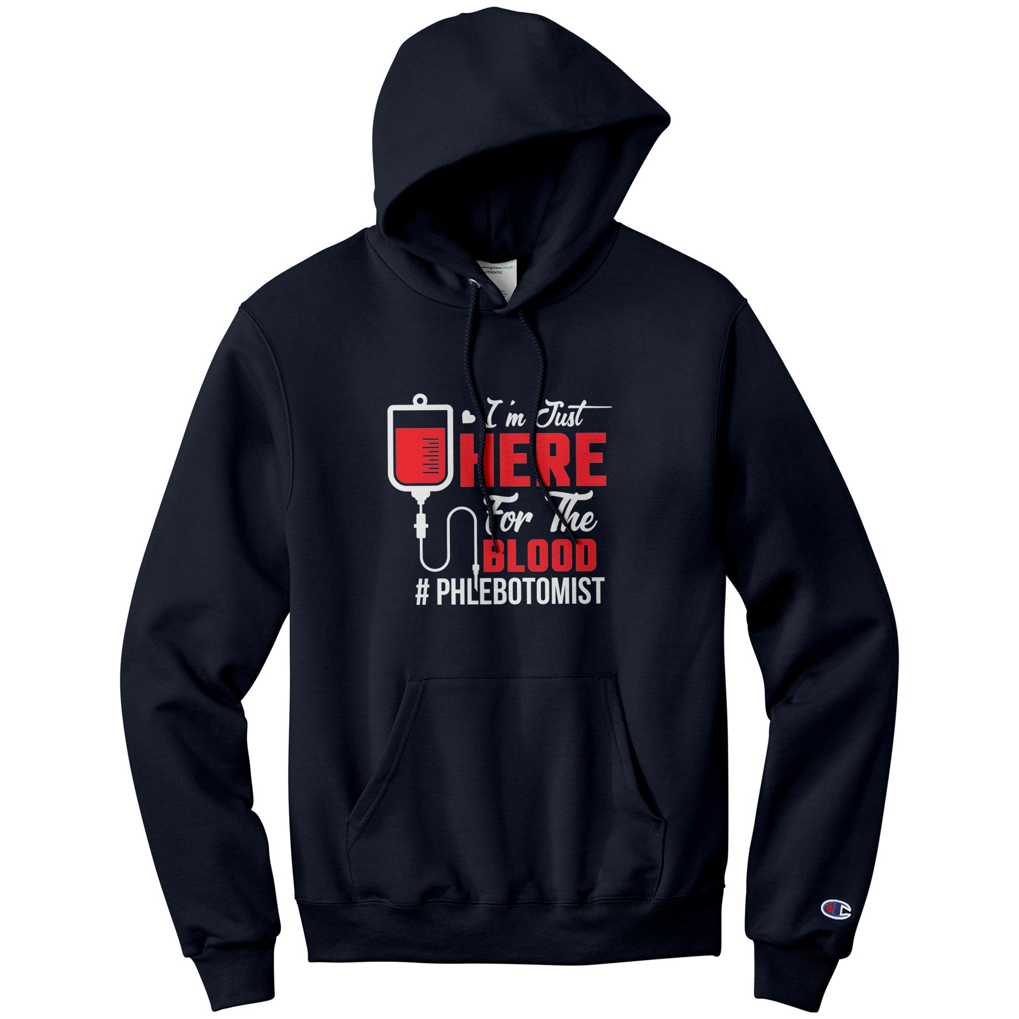 Stay Comfortable and Stylish at Work with our Champion Phlebotomist Hoodie